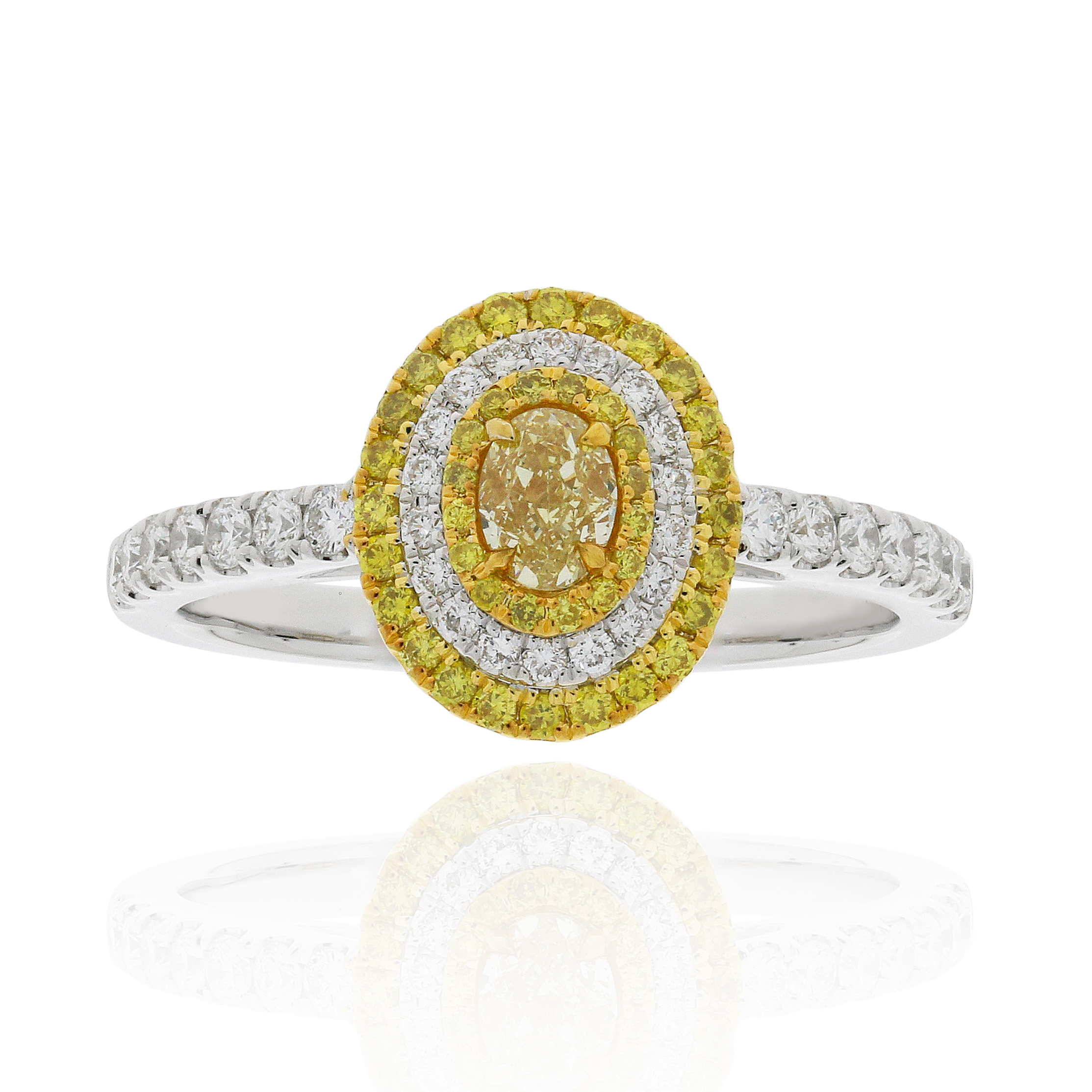 天然黃鑽鑽石戒指