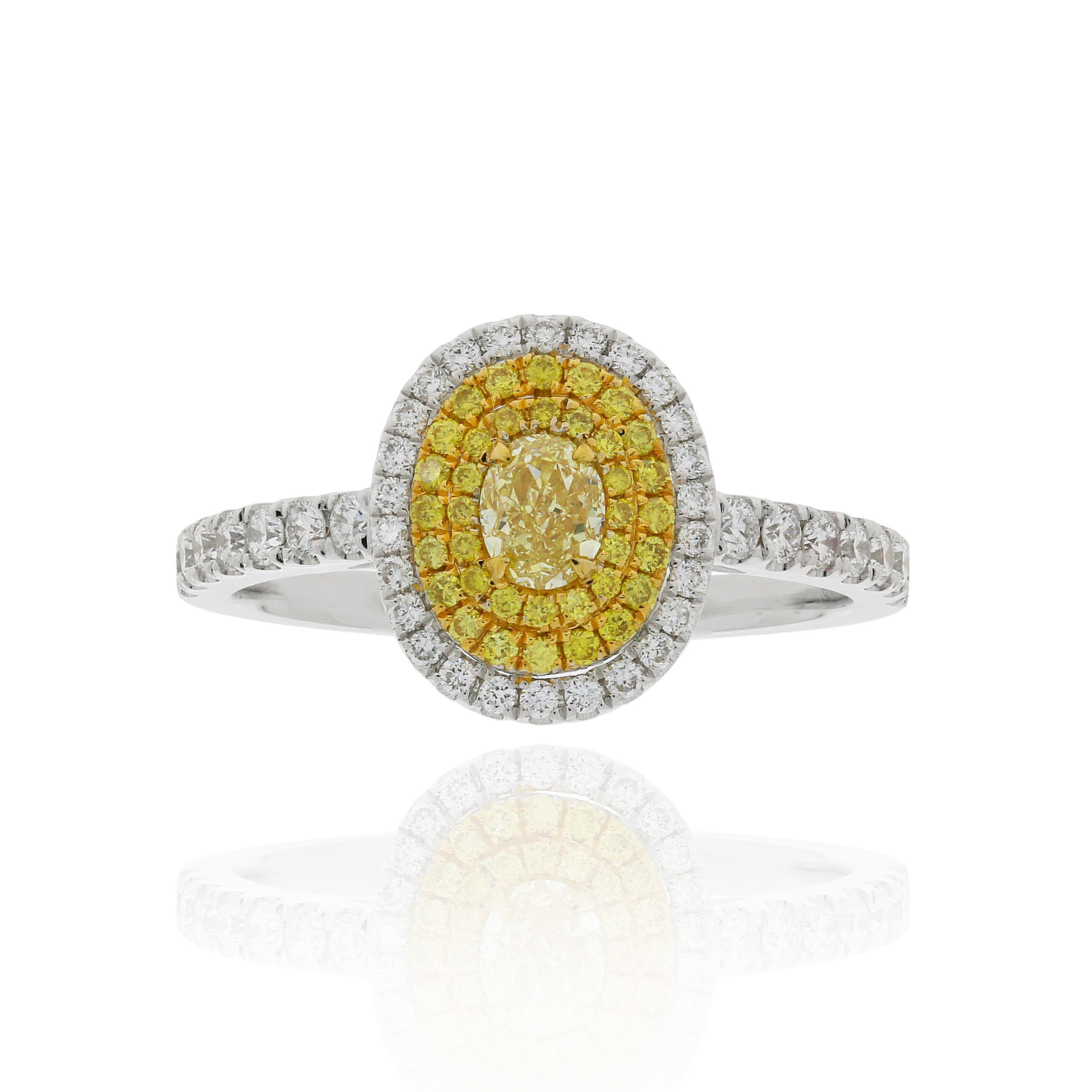 天然黃鑽鑽石戒指