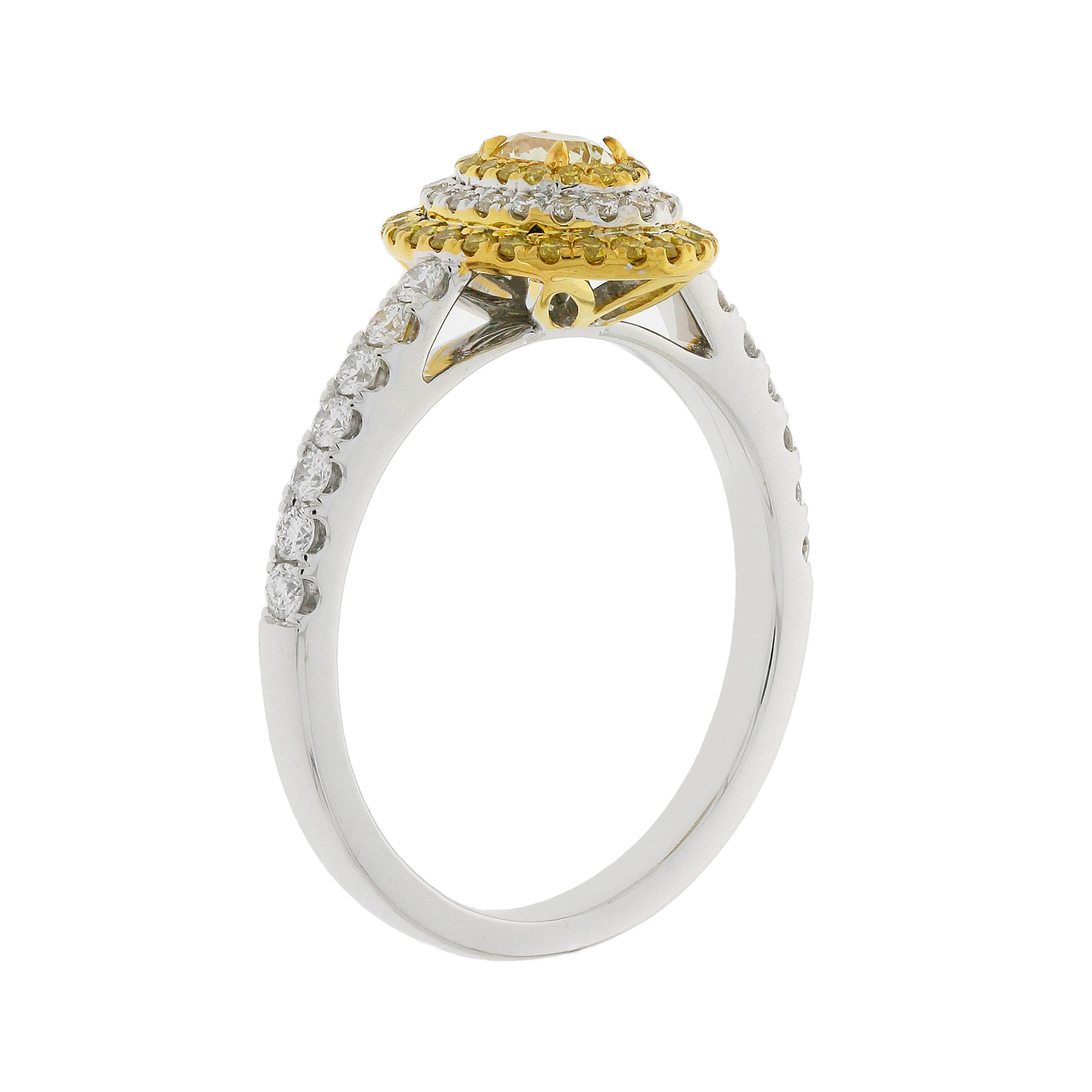 天然黃鑽鑽石戒指