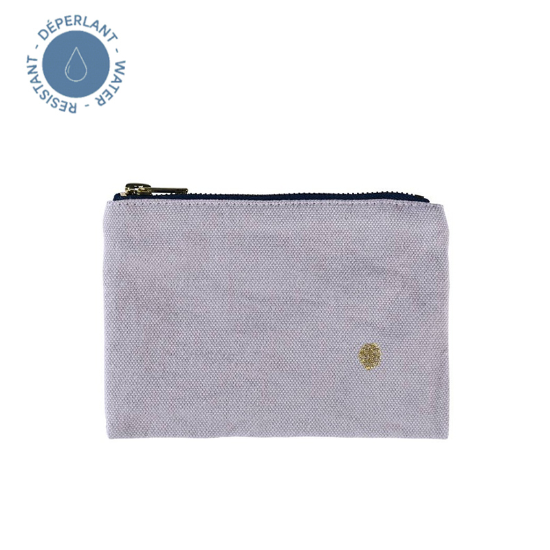 法國La cerise sur le gâteau 有機棉防水分類收納袋-淺灰紫(小)