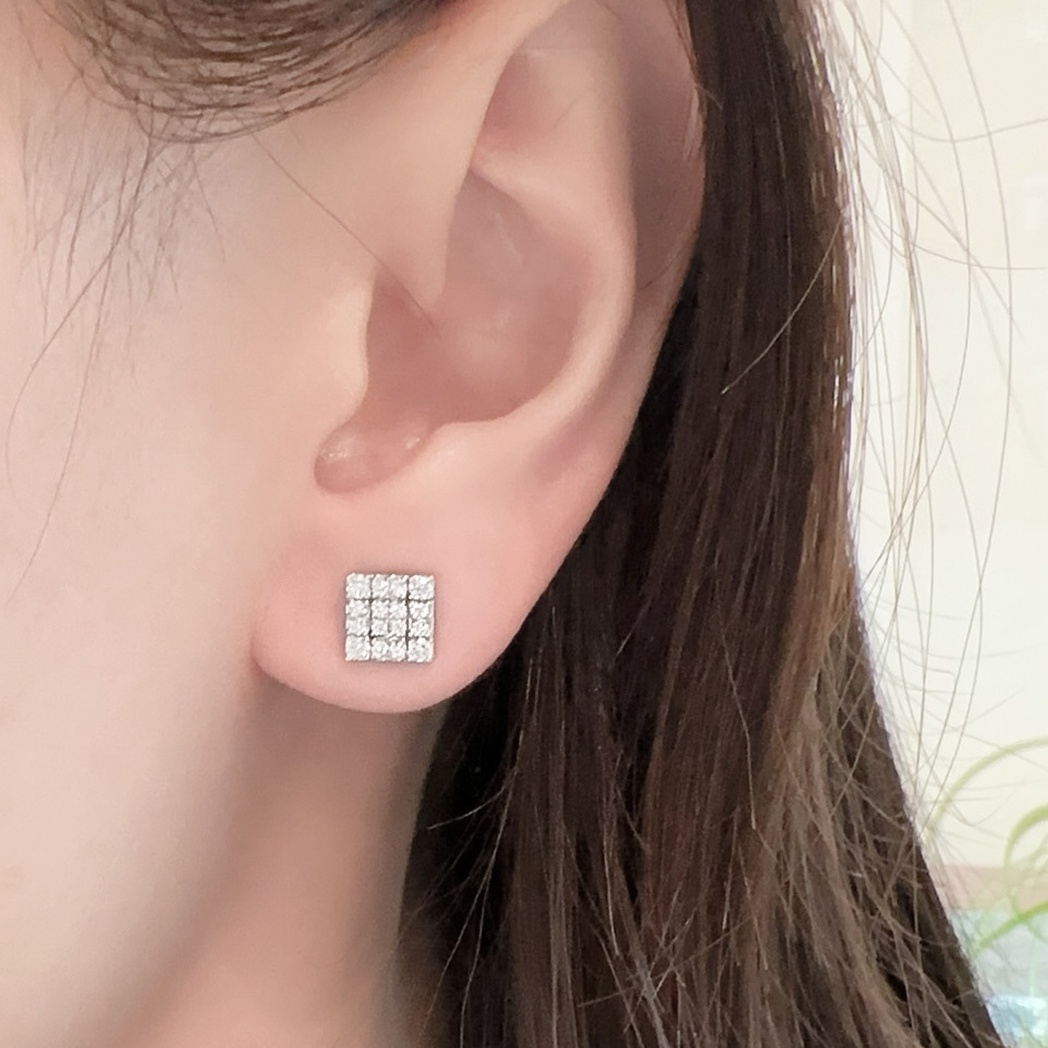 18K金鑽石耳環 (白金/黃金)