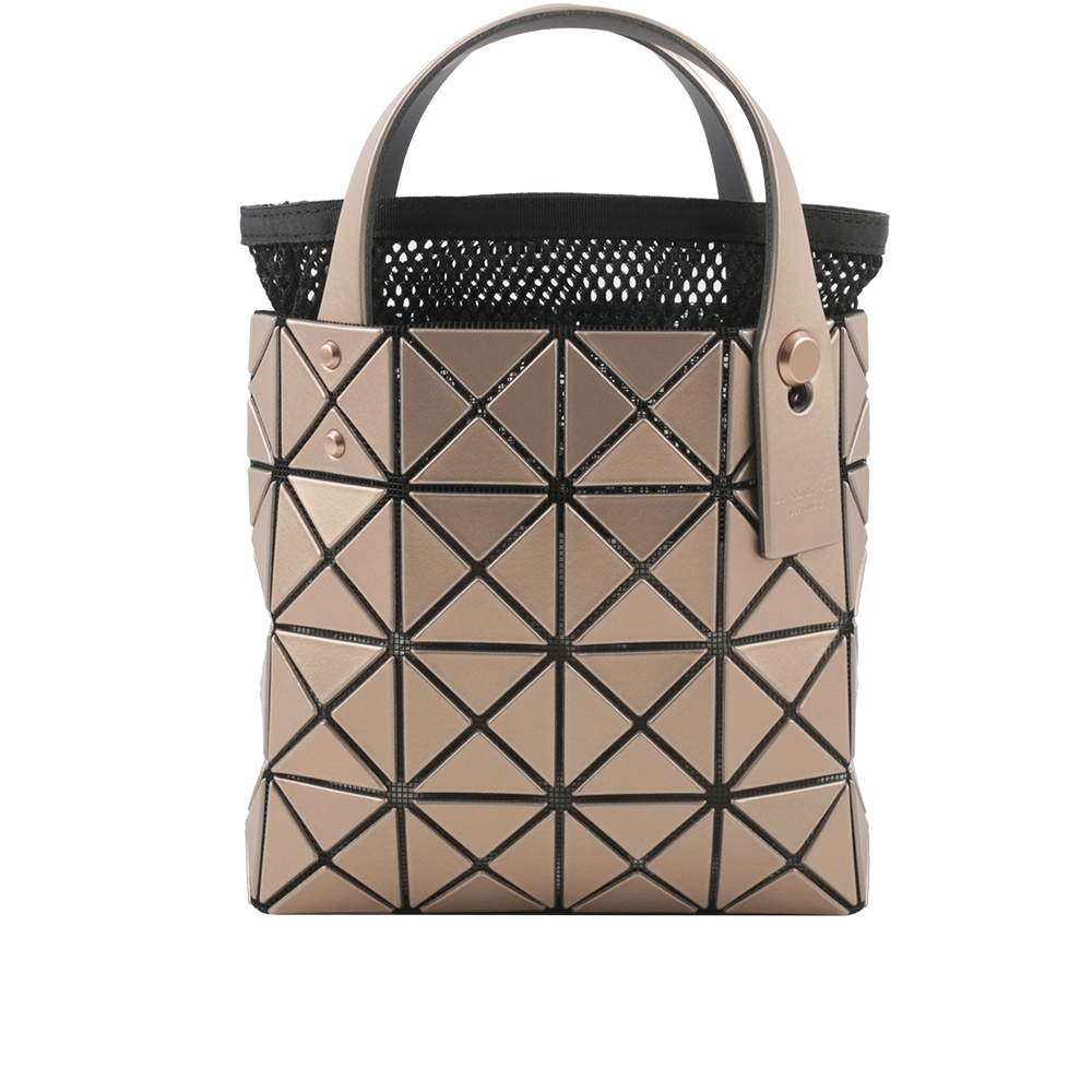 【ISSEY MIYAKE三宅一生】BAO BAO LUCENT BOXY 4X4 迷你金屬色手提包(橘色) AG651 32