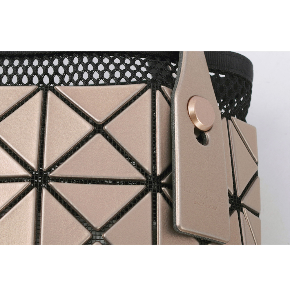 【ISSEY MIYAKE三宅一生】BAO BAO LUCENT BOXY 4X4 迷你金屬色手提包(橘色) AG651 32