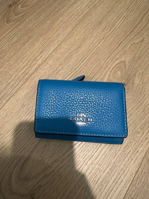 [S] COACH CM238 SMTH LTH MCRO WLT,SV/BRIGHT BLUE, 196395198269 (SCO775)