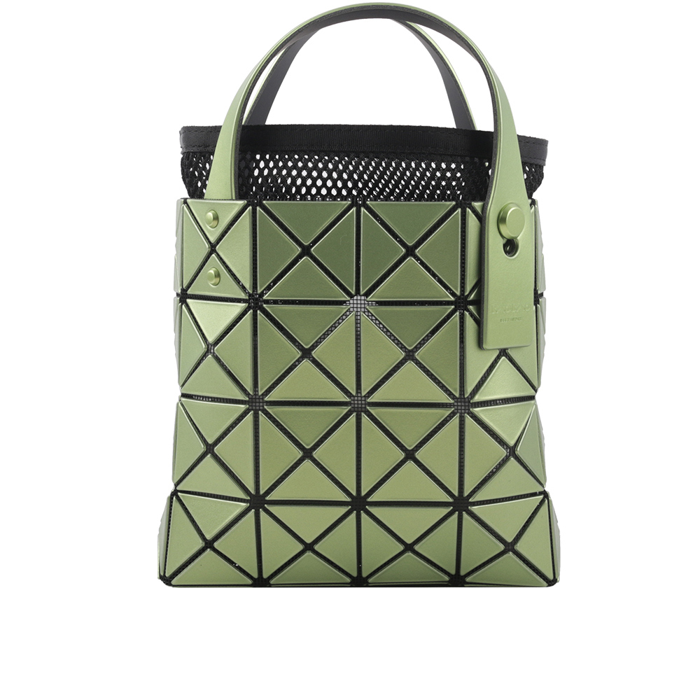 【ISSEY MIYAKE三宅一生】BAO BAO LUCENT BOXY 4X4 迷你金屬色手提包(淺綠色) AG651 61