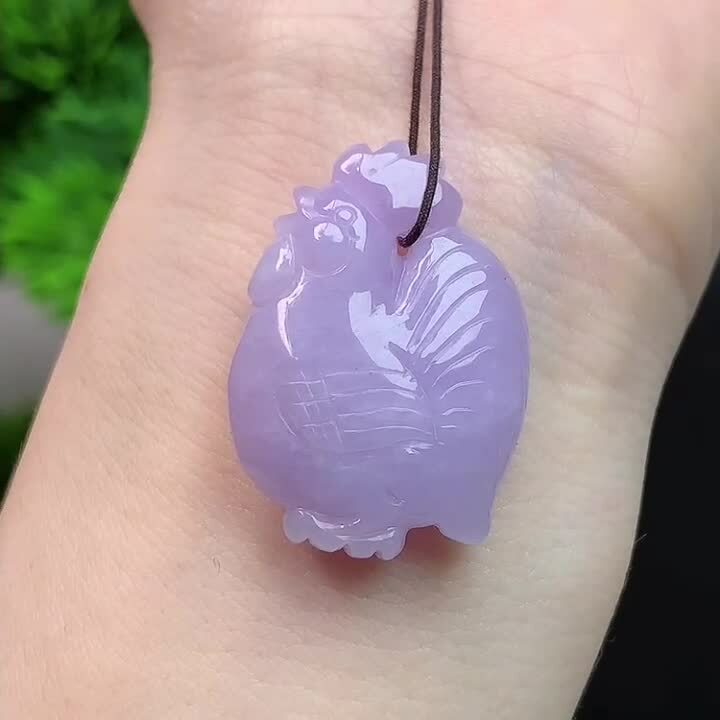 65334 翡翠紫羅蘭生肖雞