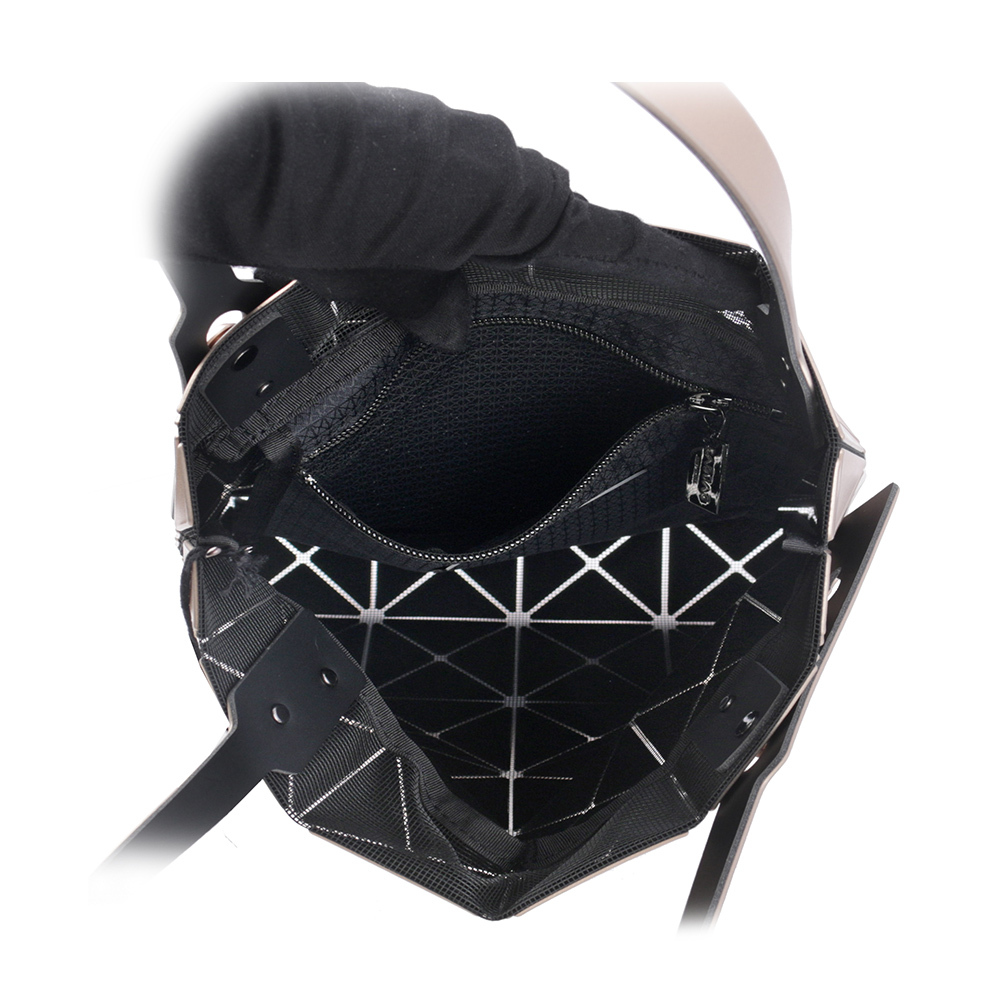 【ISSEY MIYAKE三宅一生】BAO BAO LUCENT BOXY 5X4 金屬色手提包(橘色) AG652 32