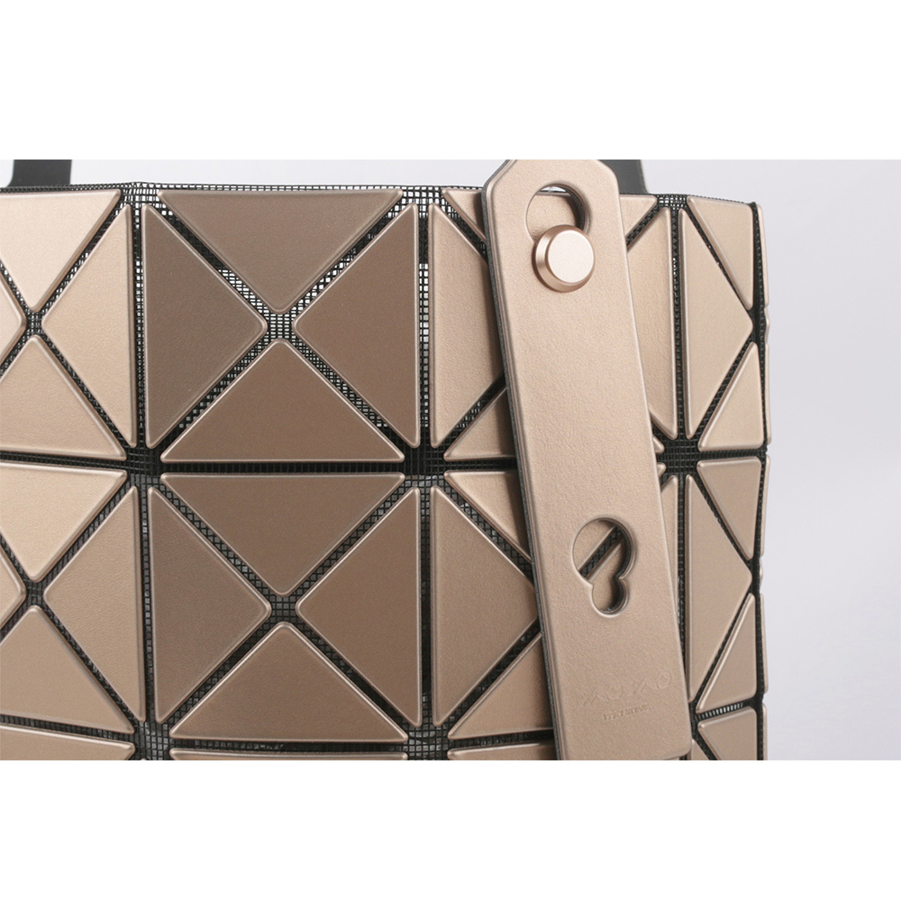 【ISSEY MIYAKE三宅一生】BAO BAO LUCENT BOXY 5X4 金屬色手提包(橘色) AG652 32