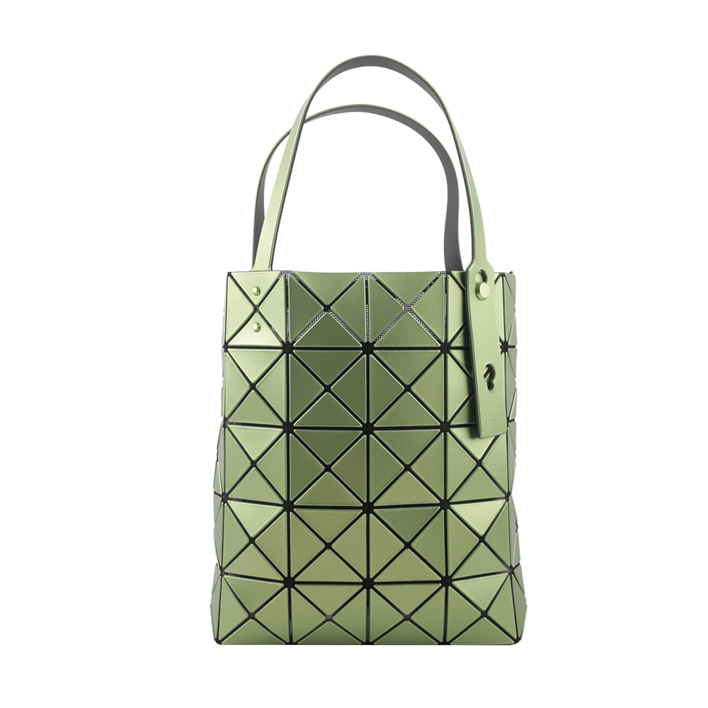 【ISSEY MIYAKE三宅一生】BAO BAO LUCENT BOXY 5X4 金屬色手提包(淺綠色) AG652 61