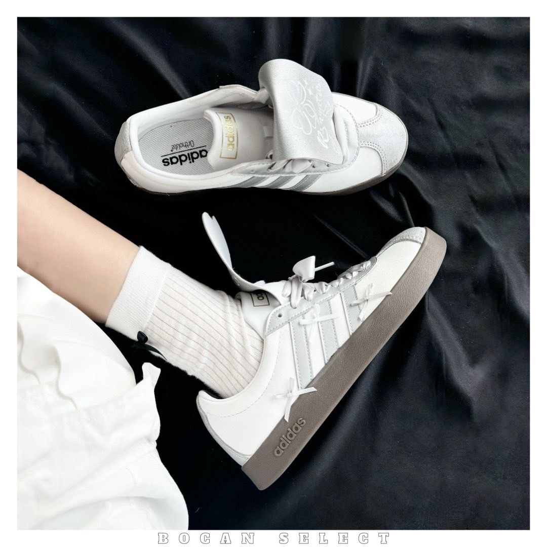 <超仙訂製款🩰> ADIDAS 芭蕾蝴蝶結 銀霧 白銀 (ID6015) Team33-銀色蝴蝶结 男女款