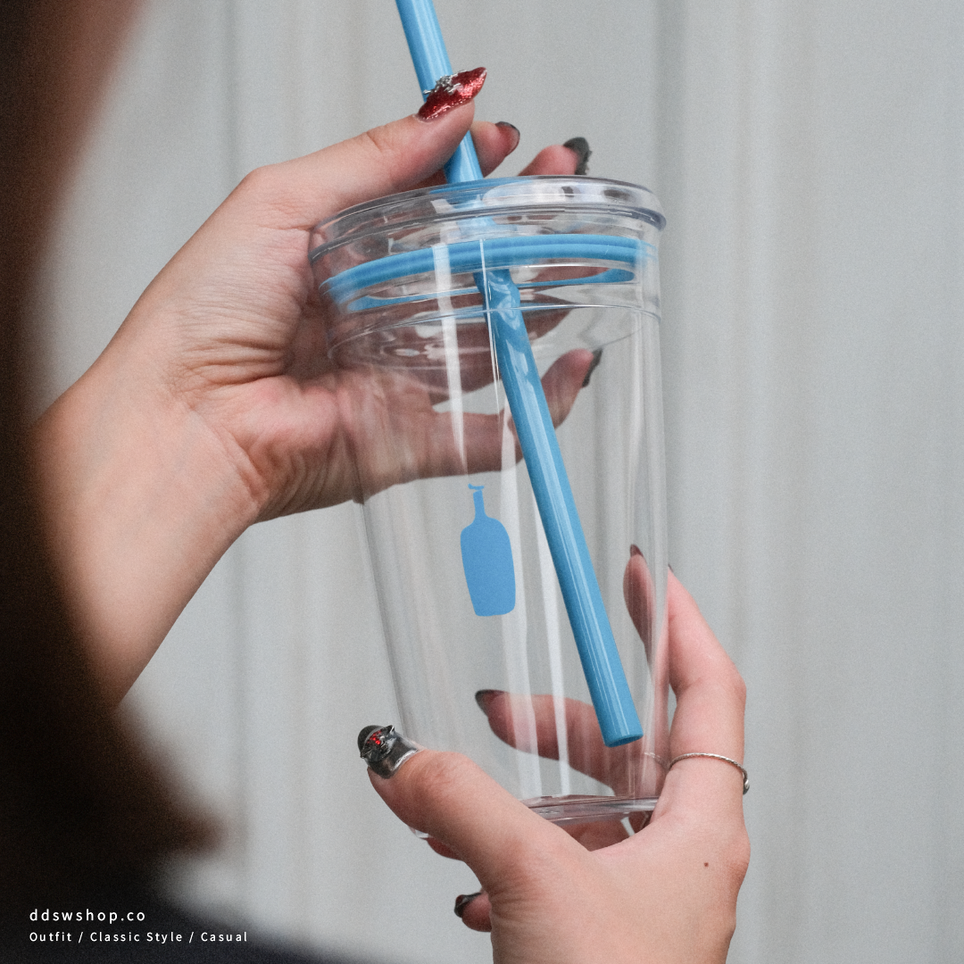 "現貨+代購" Blue Bottle 透明 吸管杯