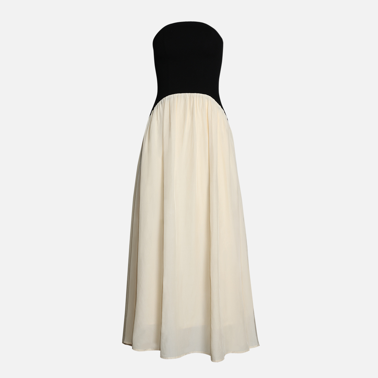 Color Clash Bandeau Dress