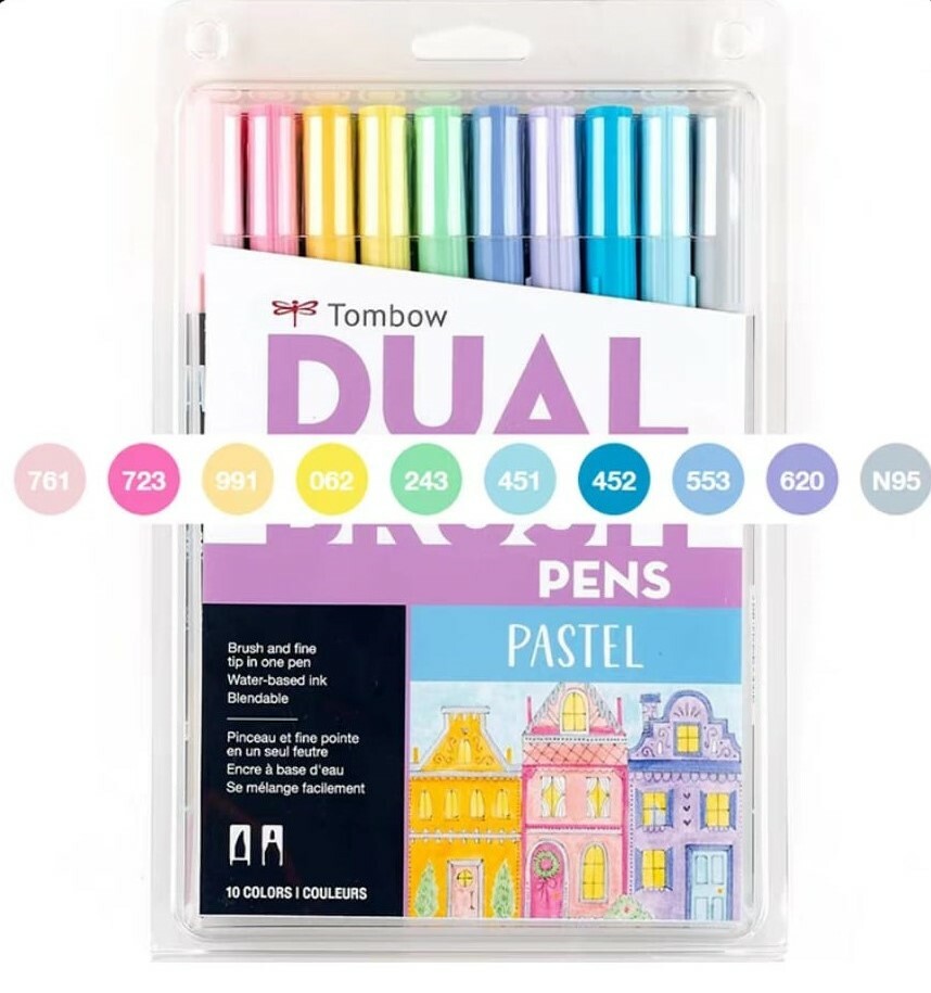 Tombow ABT Dual Brush Pen 雙頭幻彩筆 (10色套)