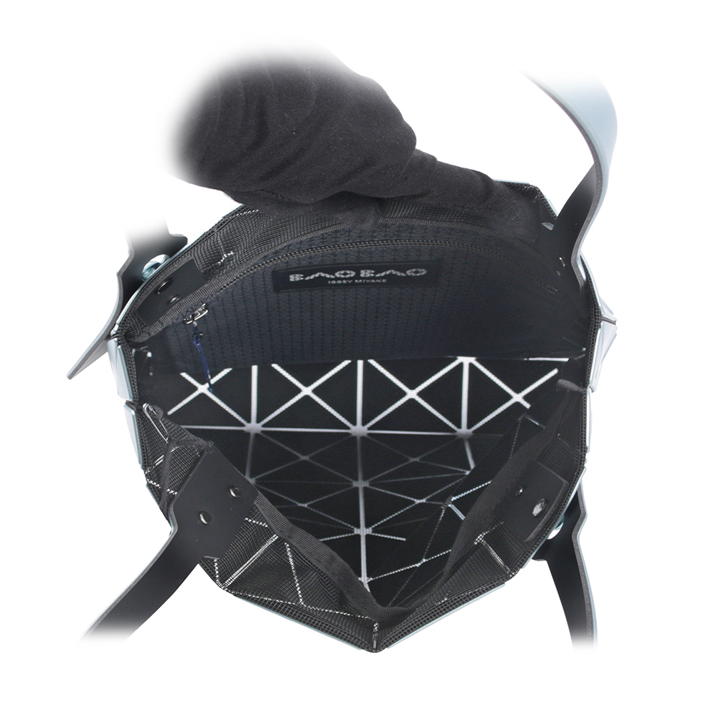【ISSEY MIYAKE三宅一生】BAO BAO LUCENT BOXY 5X4 金屬色手提包(淺藍色) AG652 71