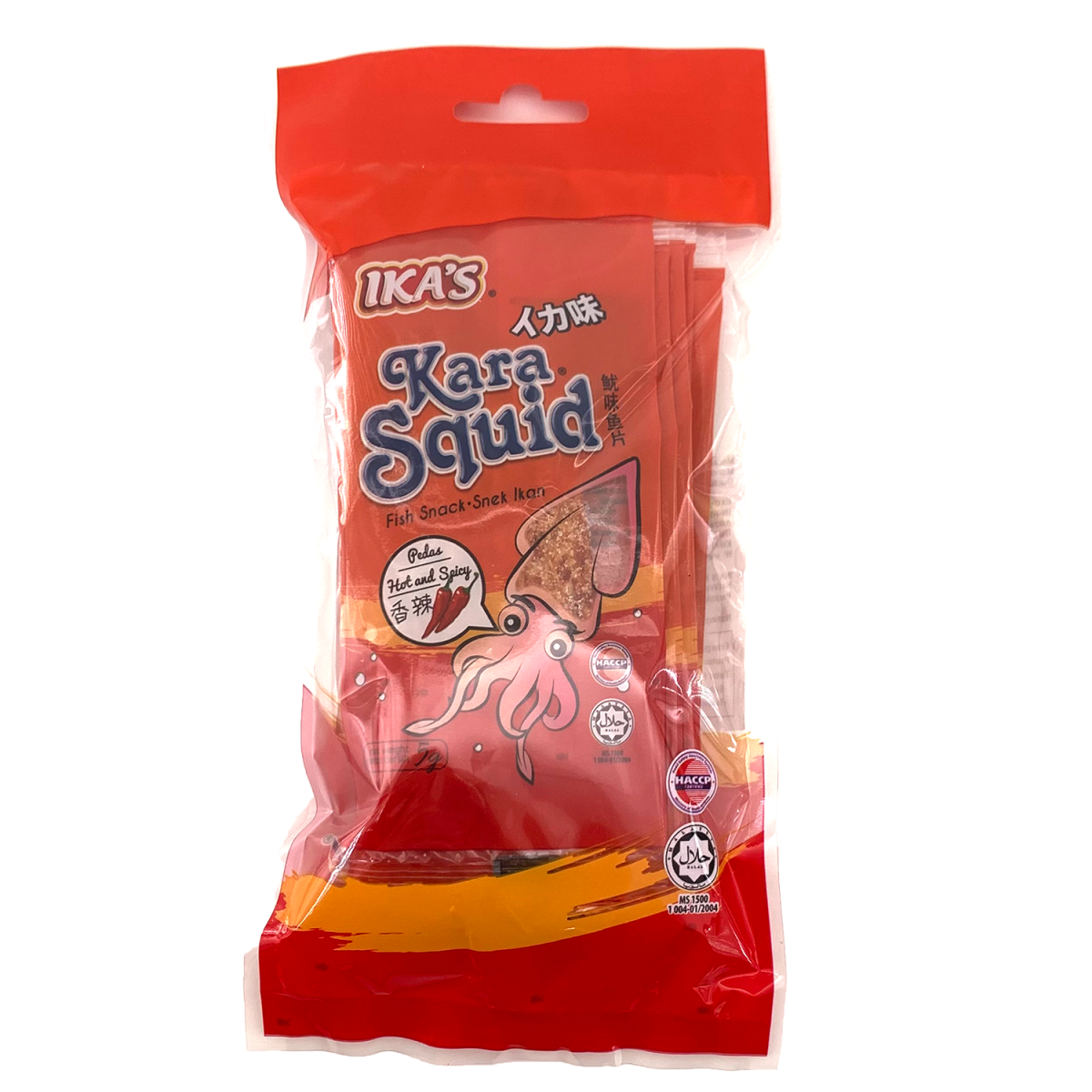 IKA’S -【1包裝】【香辣味】魷魚片  (每包內有6小包，每小包5g)