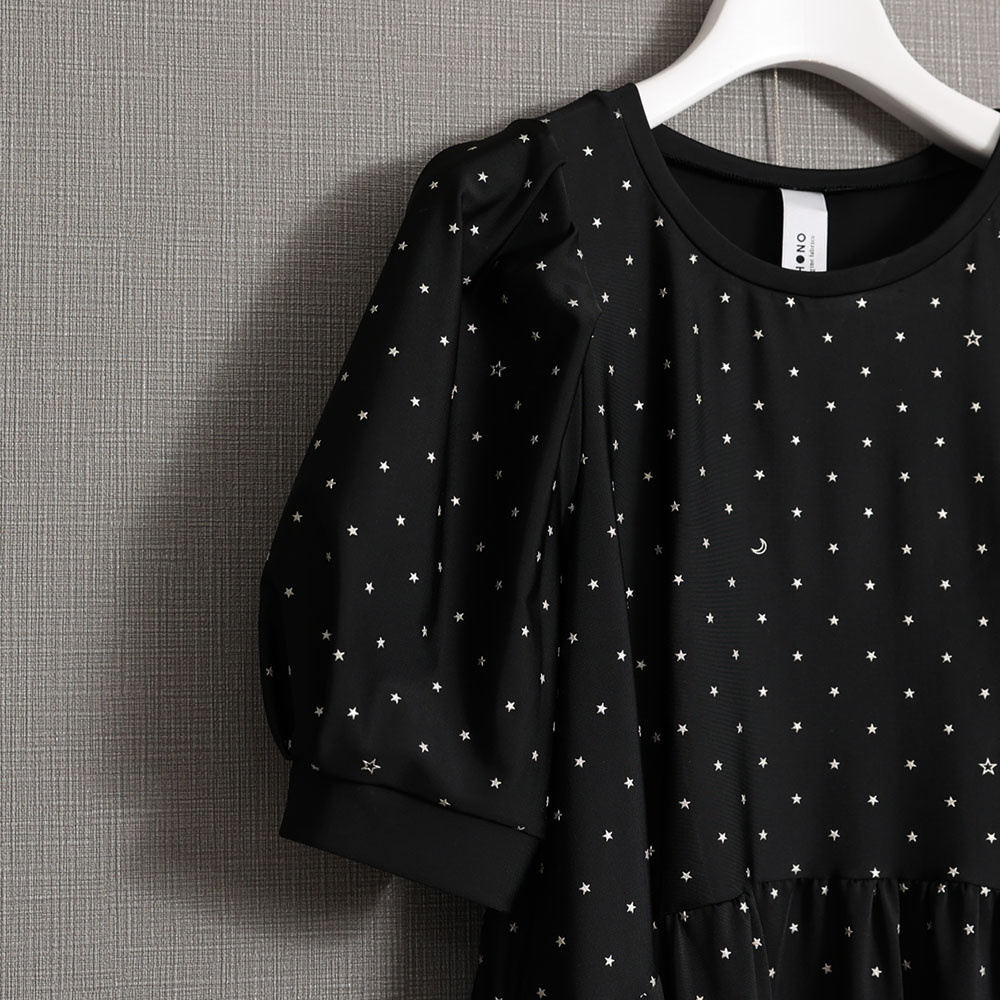 CHONO 水玉星柄半袖洋裝