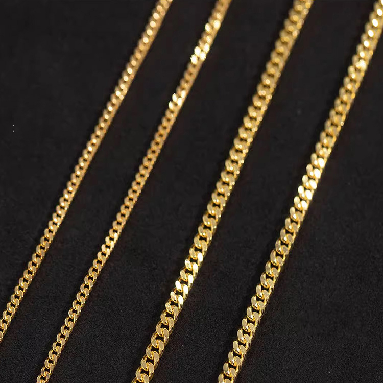2mm古巴鏈｜純銀電鍍18K金