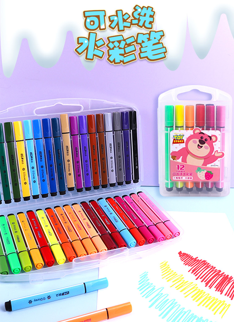 迪士尼12色24色36色三角桿彩色筆 DM20655