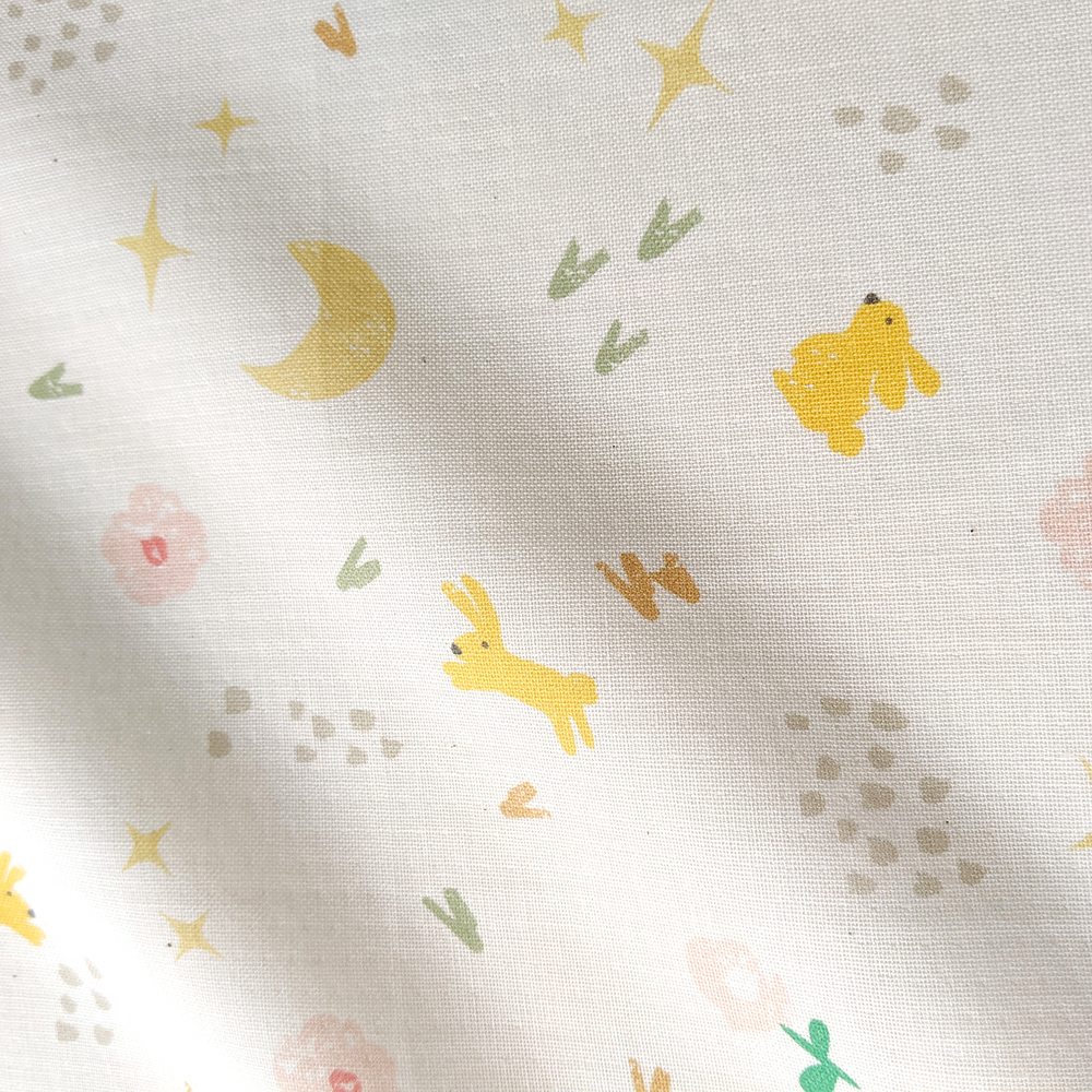 有機棉柔紗手帕-月光兔