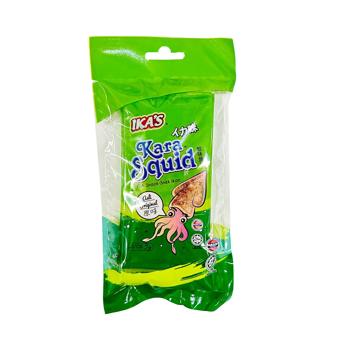 IKA’S -【1包裝】 【滋味六包裝】原味魷魚片 (每包內有6小包，每小包5g)