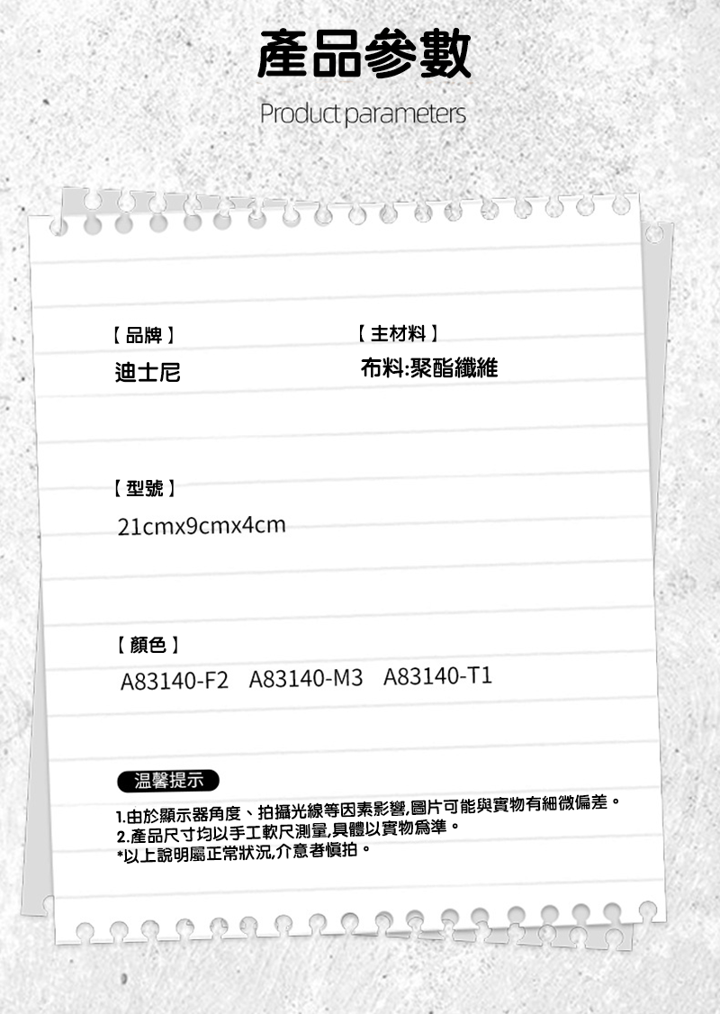 迪士尼22*10*5CM筆袋 A83140