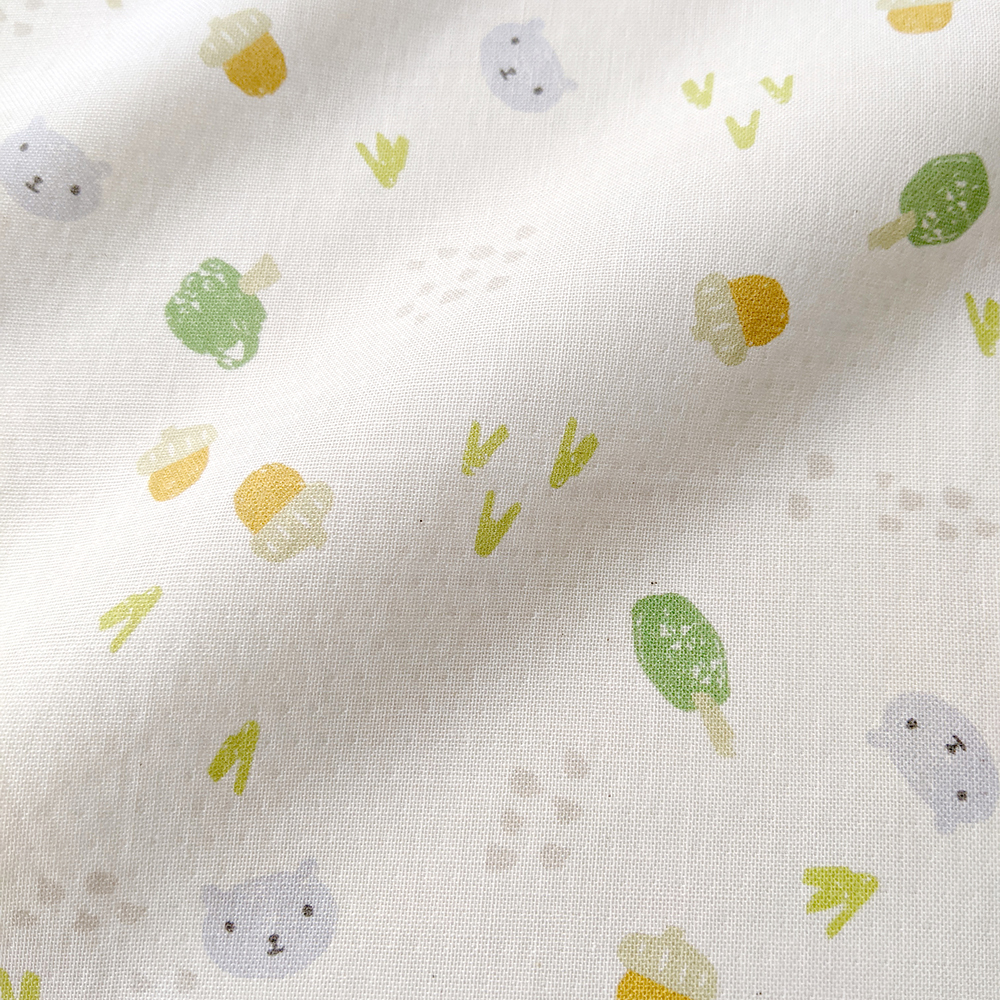 有機棉柔紗小手帕-櫟子熊 | 藍天畫布有機棉