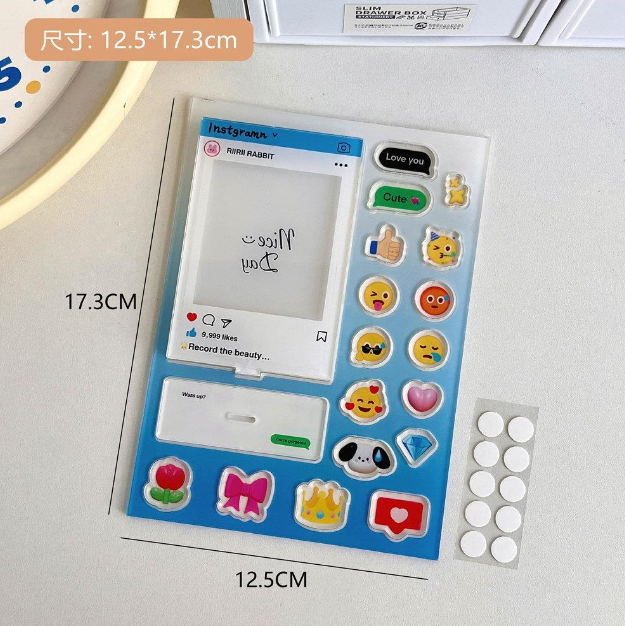 訂製DIY亞克力立牌3寸拍立得小卡搖搖樂相框 升級送彩印LOGO BK1233