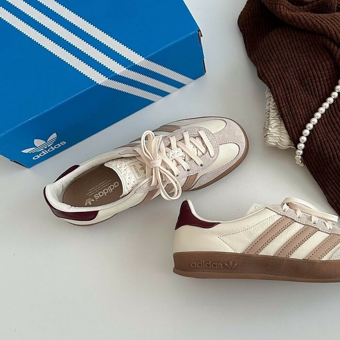 🇰🇷 ADIDAS GAZELLE INDOOR 櫻桃奶茶 大地色 奶油白 酒紅 復古 男鞋 IH0376 / 預購
