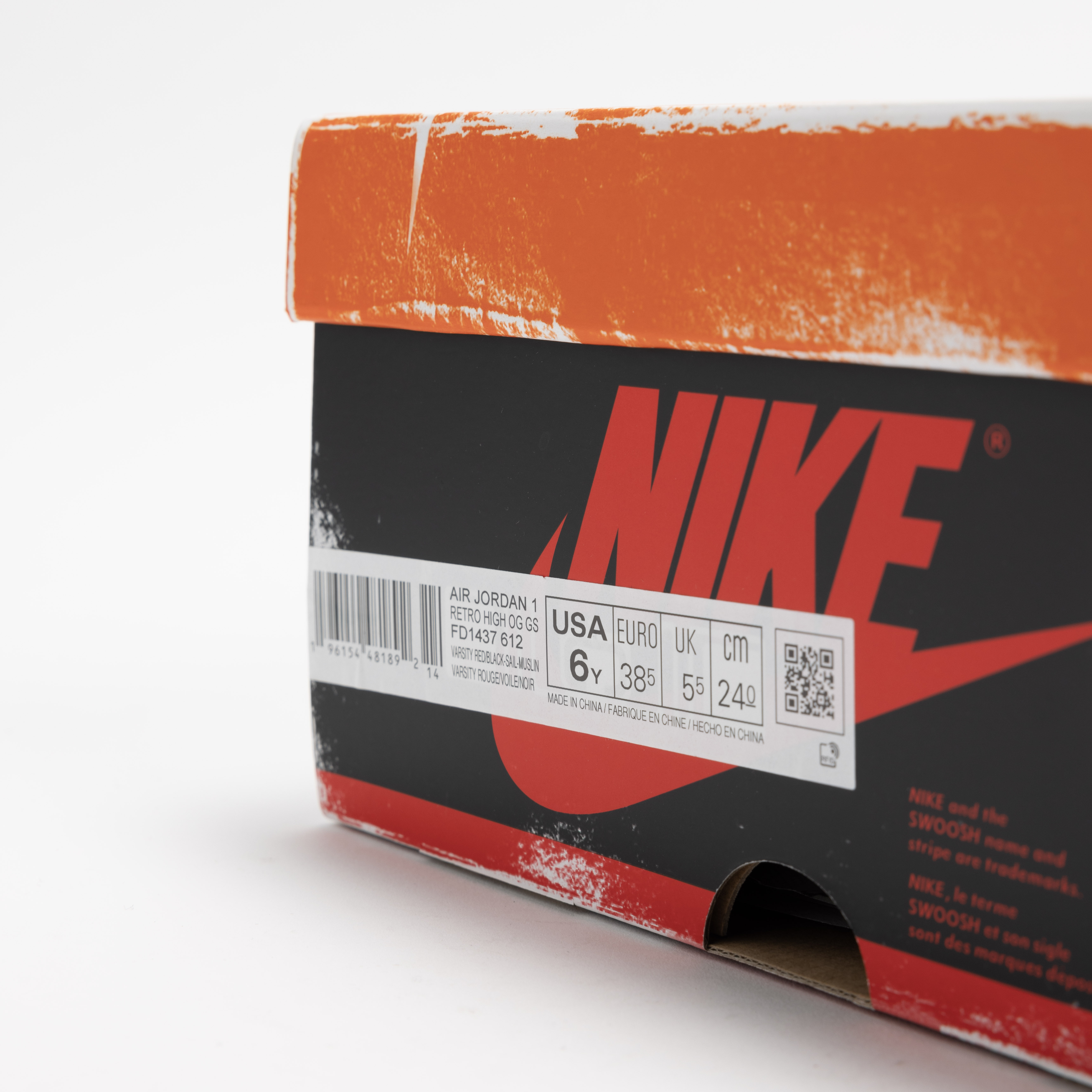 【瑕疵商品48】-(B1b)-AIR JORDAN 1 RETRO HIGH OG (GS) "CHICAGO 2022 LOST AND FOUND"-FD1437 612