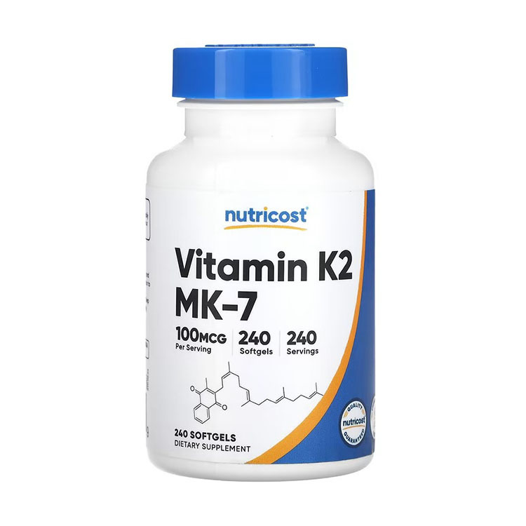 Nutricost, Vitamin K2, 100 mcg, 240 Softgels