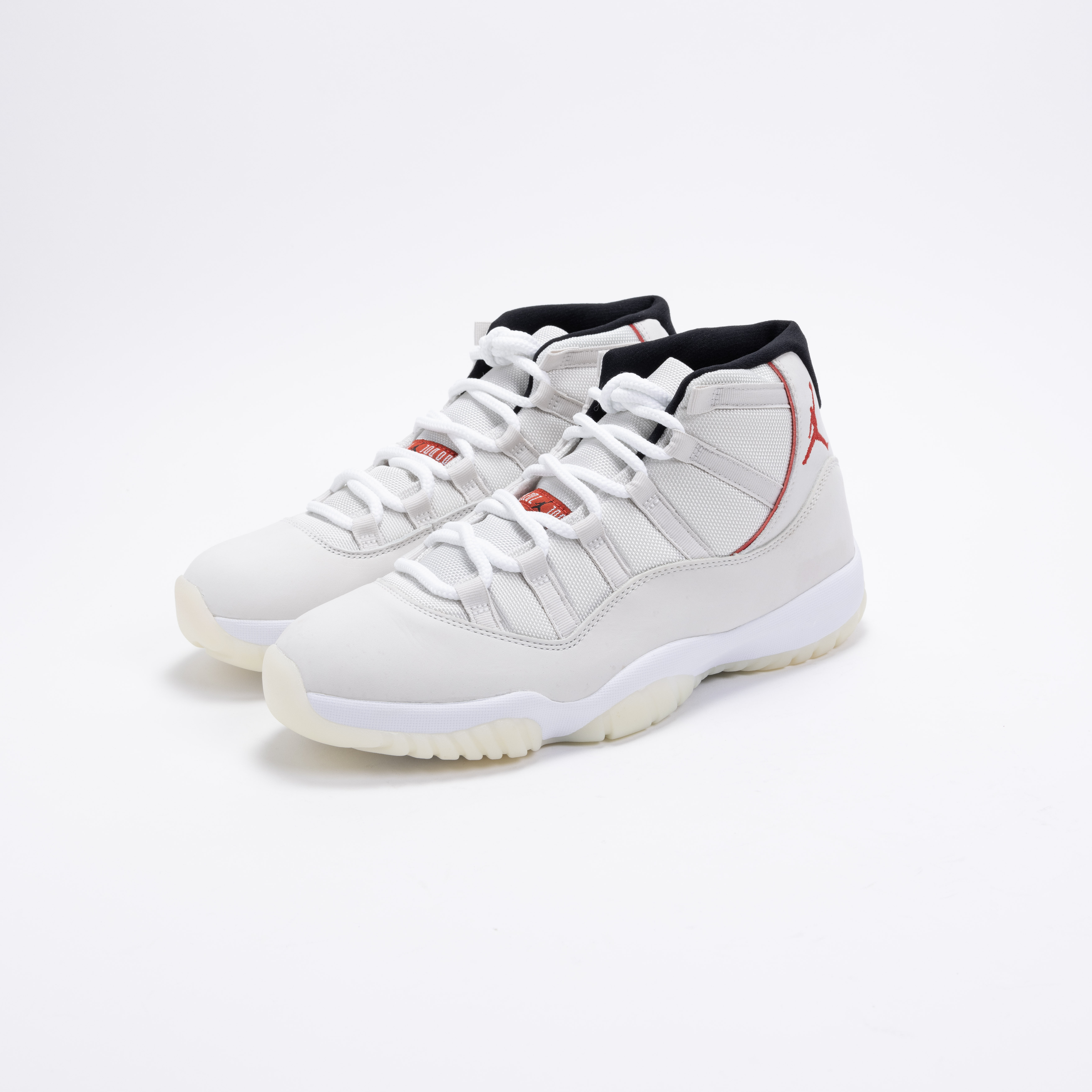 【瑕疵商品49】-(B1b)-AIR JORDAN 11 RETRO "PLATINUM TINT" 白紅 高筒-378037 016