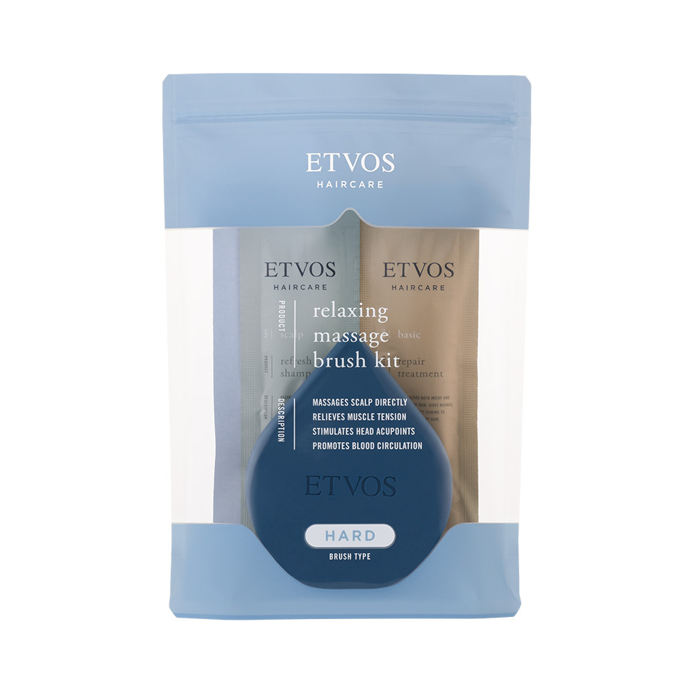 [限定] ETVOS Relaxing Massage Brush HARD 水滴頭皮按摩梳