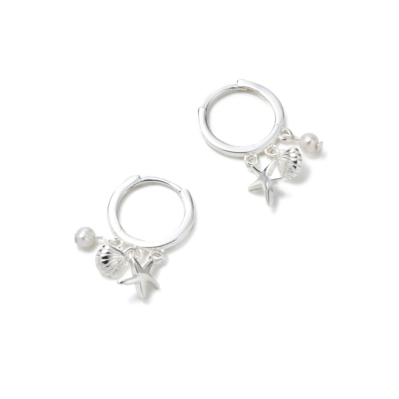 平價飾品,純銀,貝殼,星星耳環