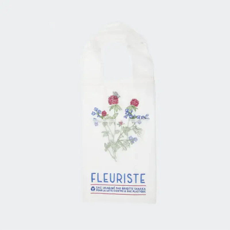 Brigitte Tanaka 花朵刺繡烏干紗提袋