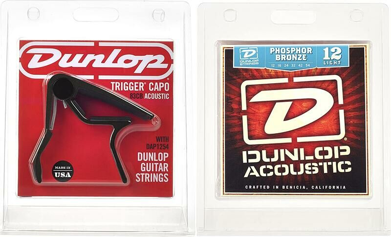 DUNLOP 83CBA12 木吉他弦+移調夾推廣組