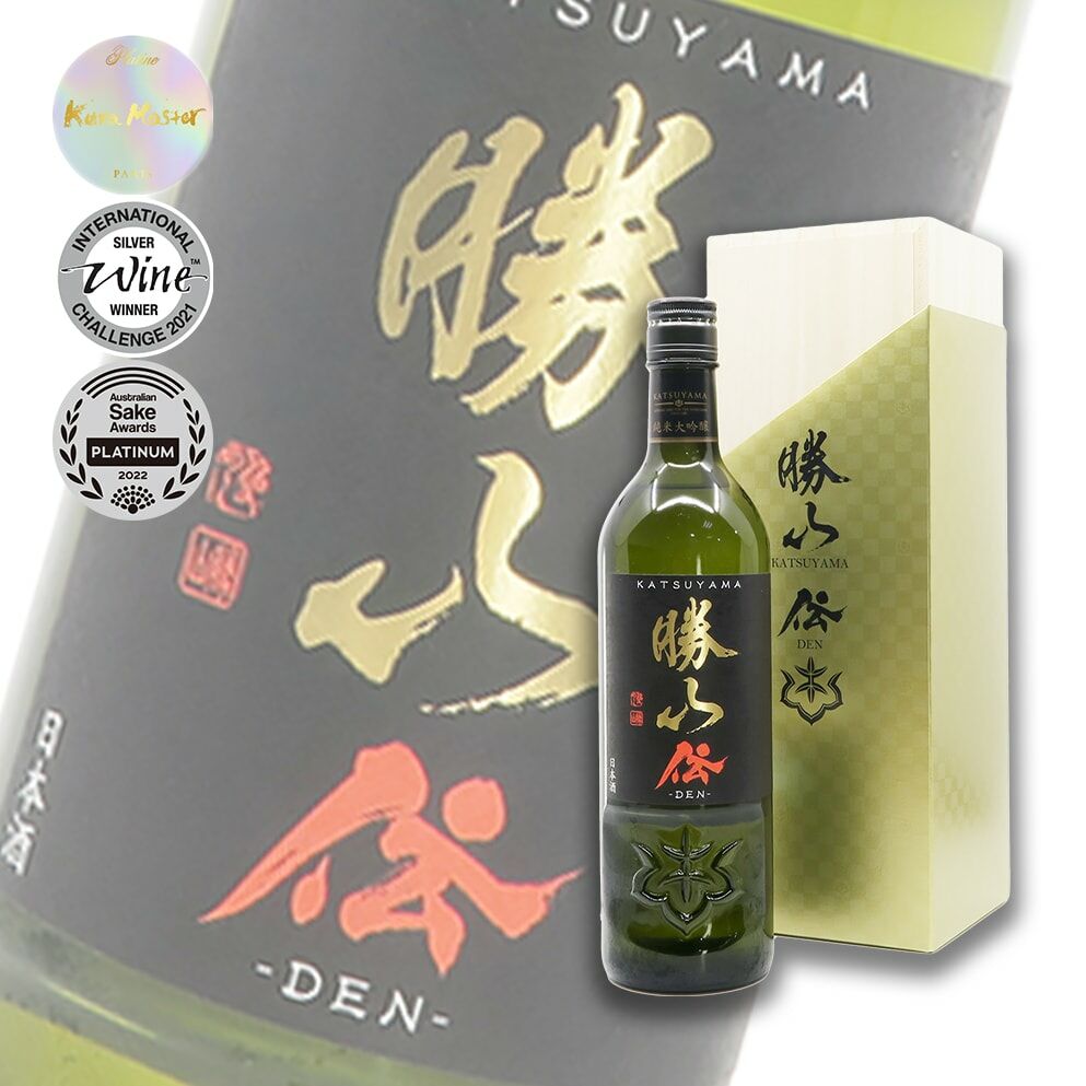 勝山傳Den 純米大吟釀720ml 木盒裝| 酒蛙Sakewa | 日本酒專門店