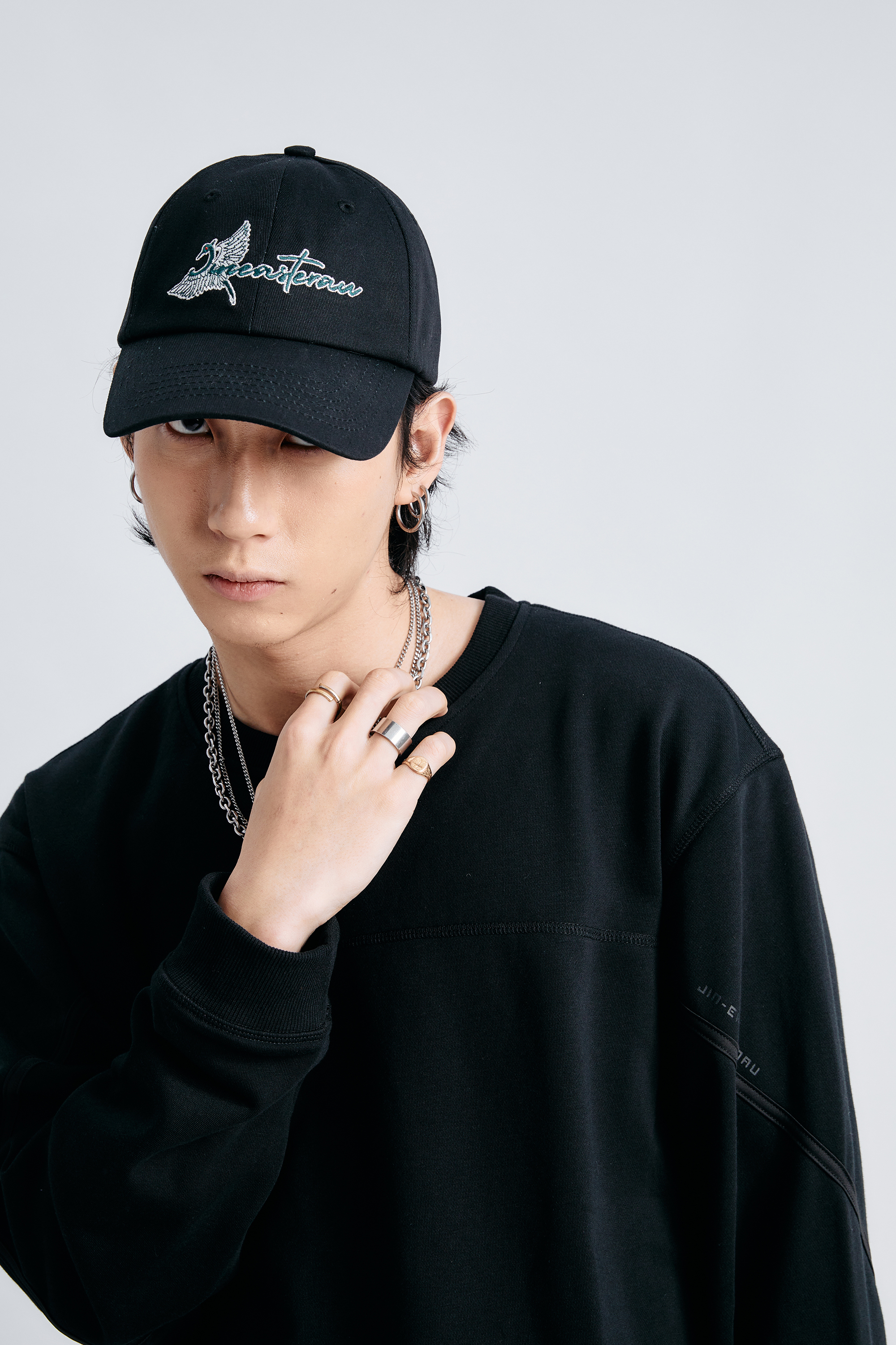 JINEASTERNAU 金鶴字樣老帽-灰綠LOGO款