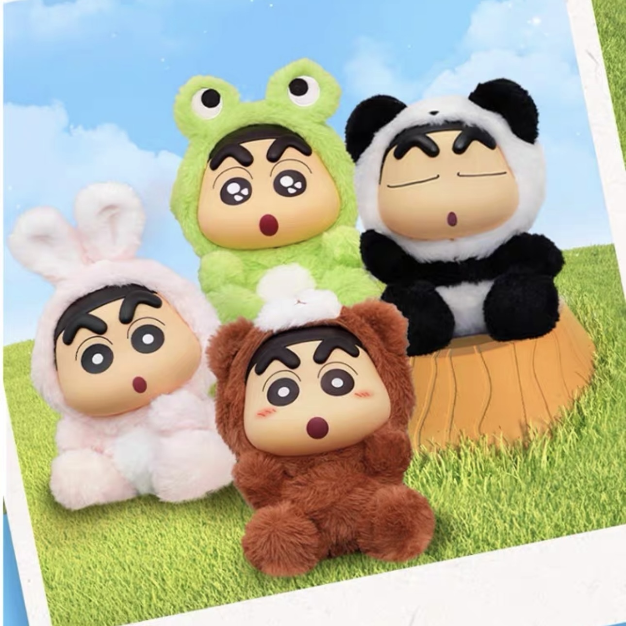 代購 蠟筆小新 動物裝扮 盲盒 絨毛公仔 兩款系列 隱藏款 /預購