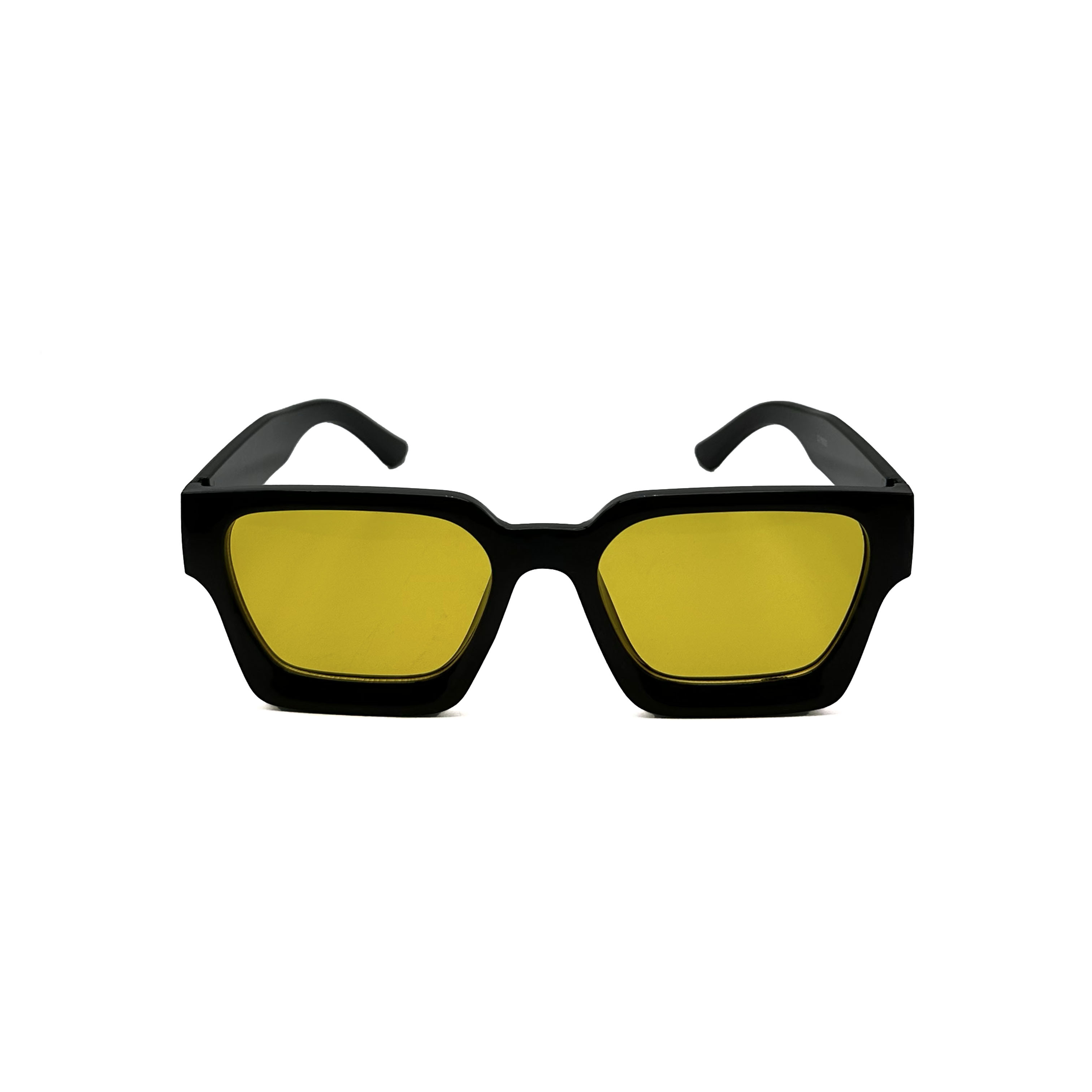 CHILL 簡約復古厚框墨鏡-黃