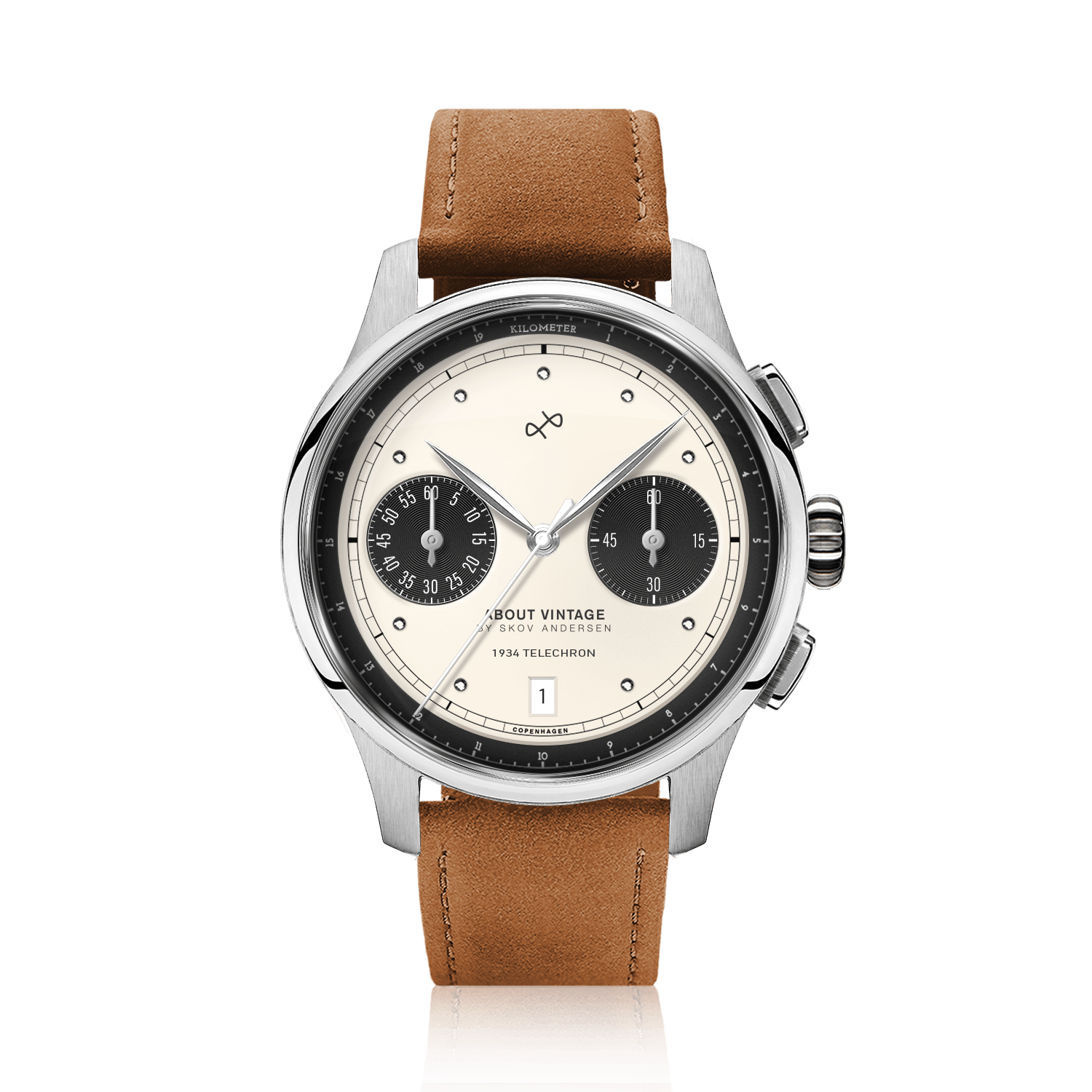 1934 Telechron - Steel / Off White & Black