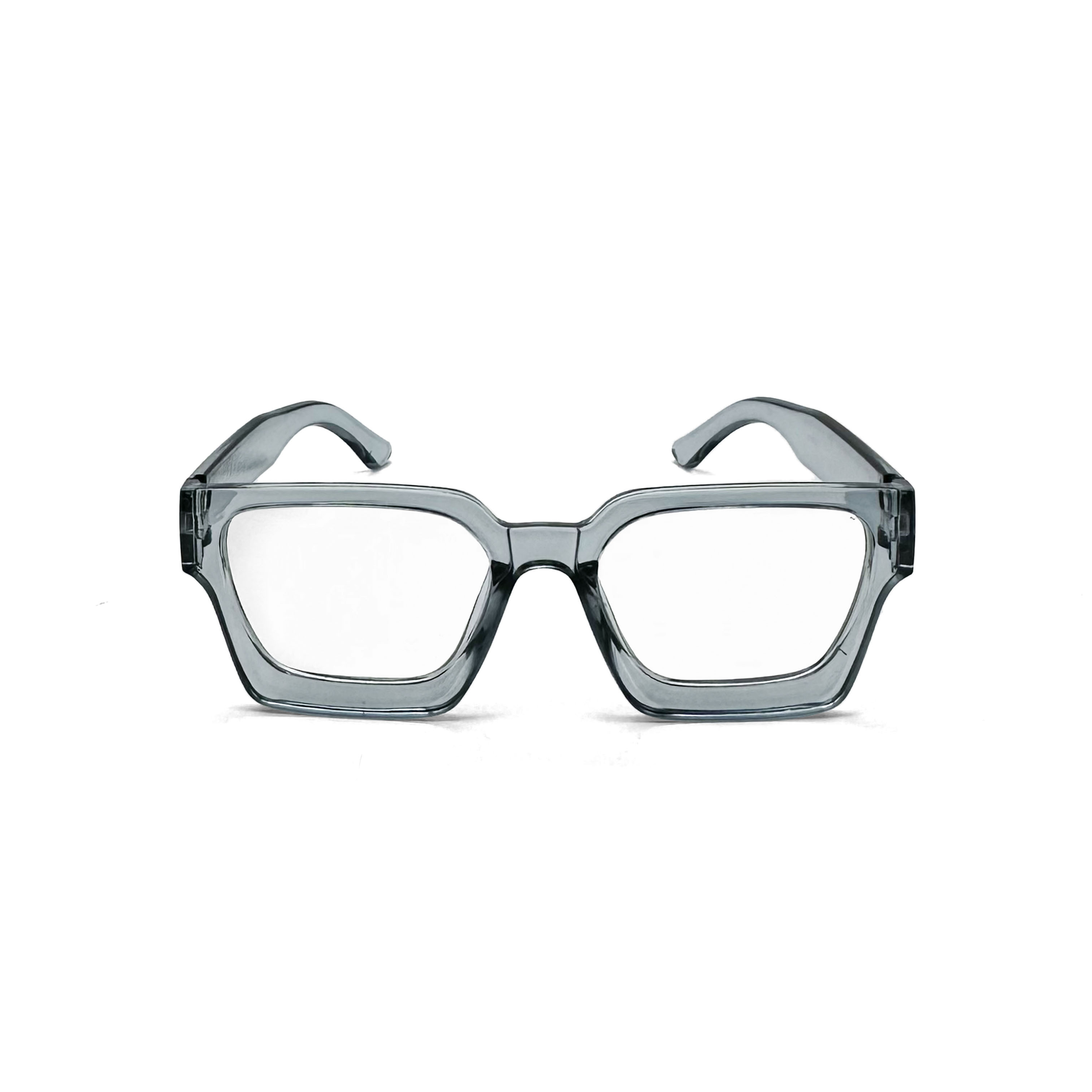 CHILL 簡約復古厚框墨鏡-藍透明