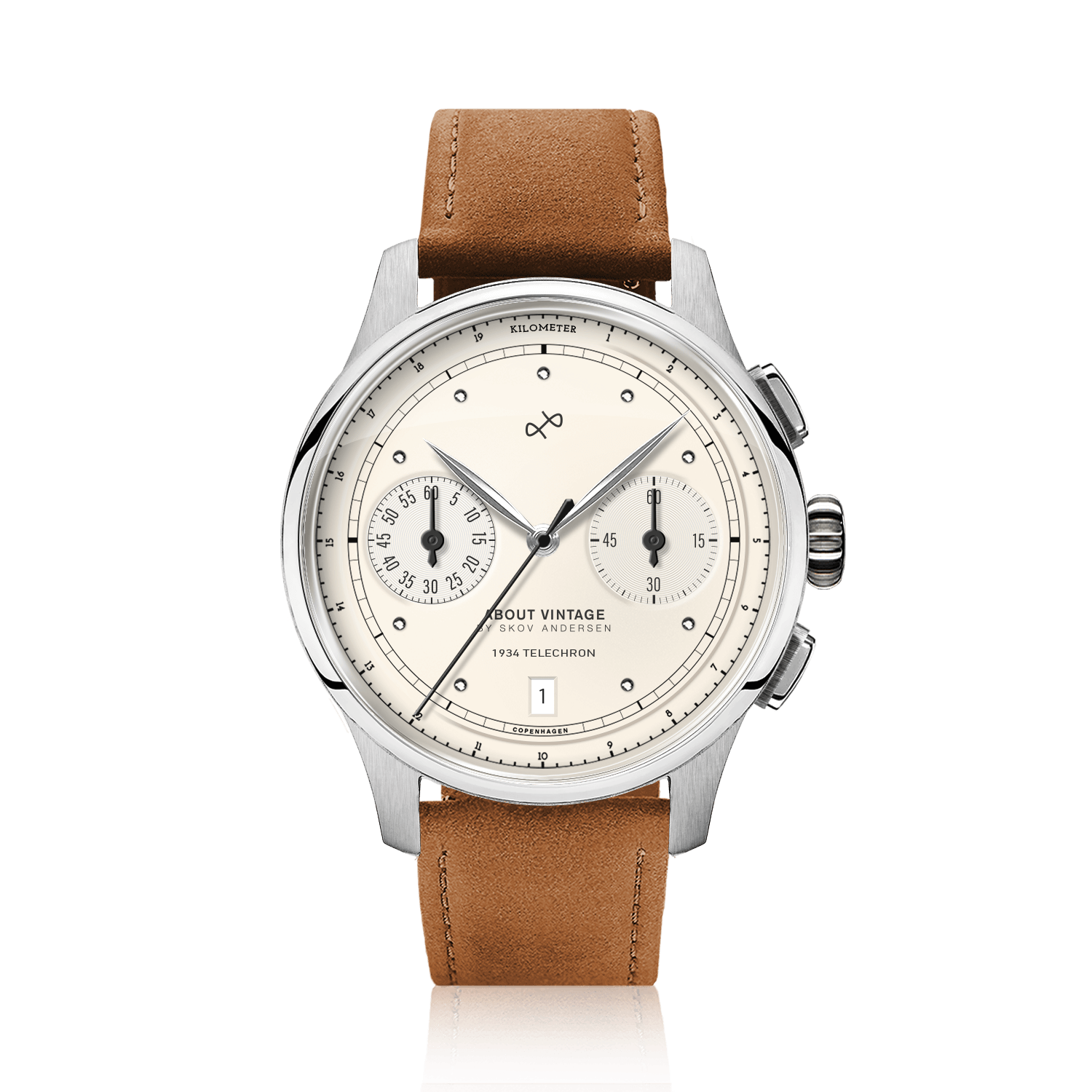 1934 Telechron - Steel / Off White