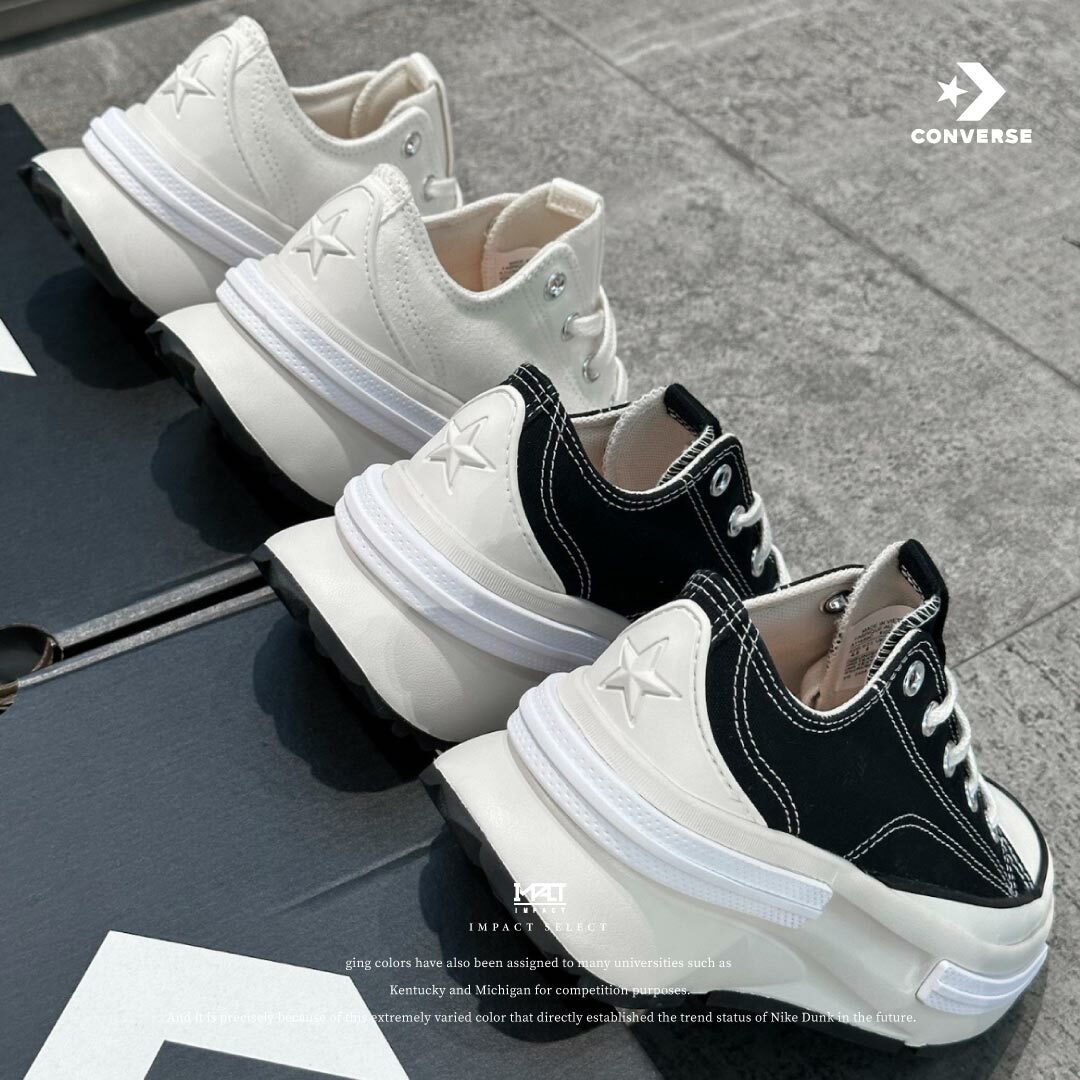 Converse Run Star Leagacy Low 黑白 低筒 夾心厚底 A11489C / A11490C