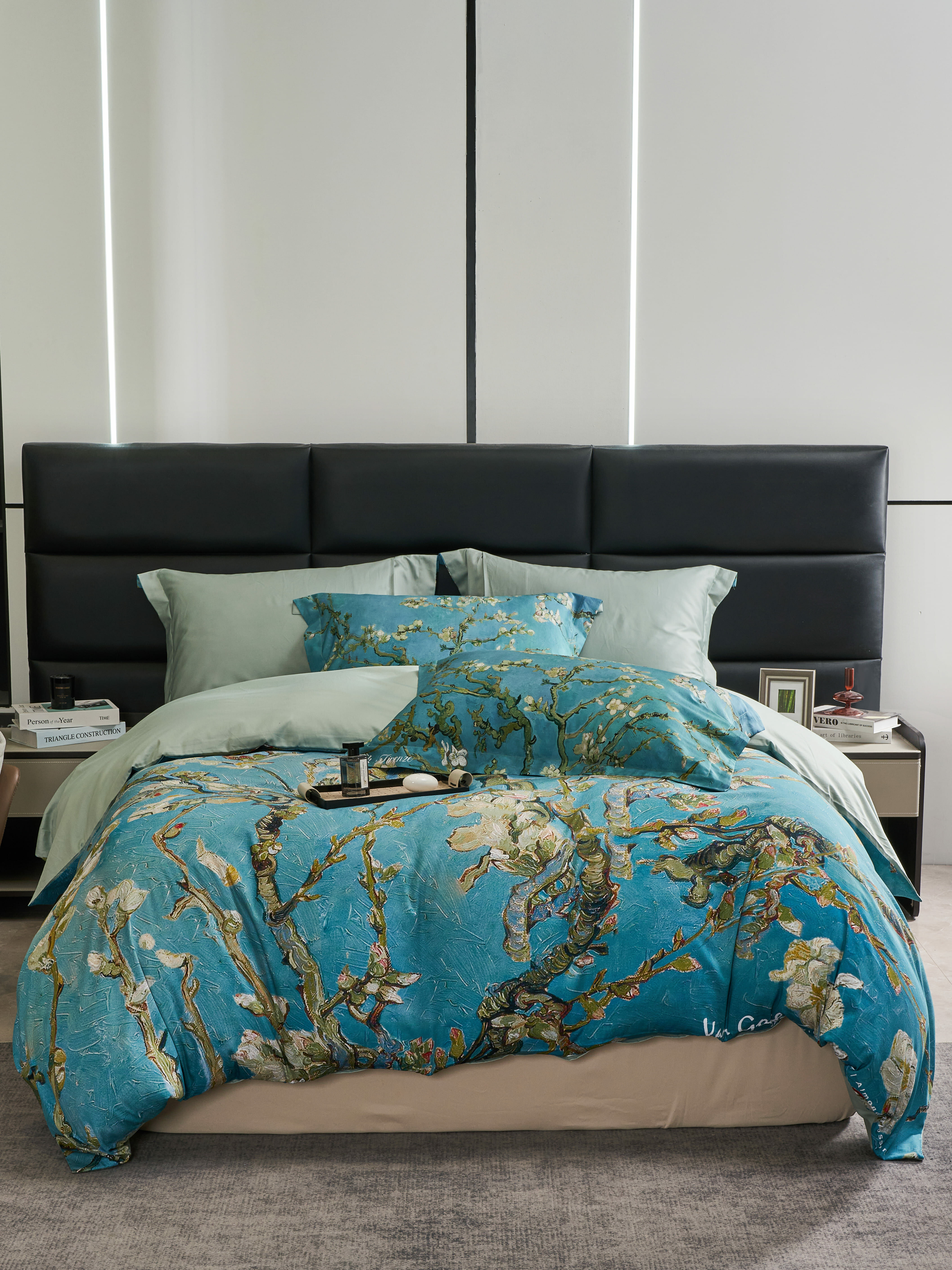 藝術床包｜梵谷《盛開的杏花》