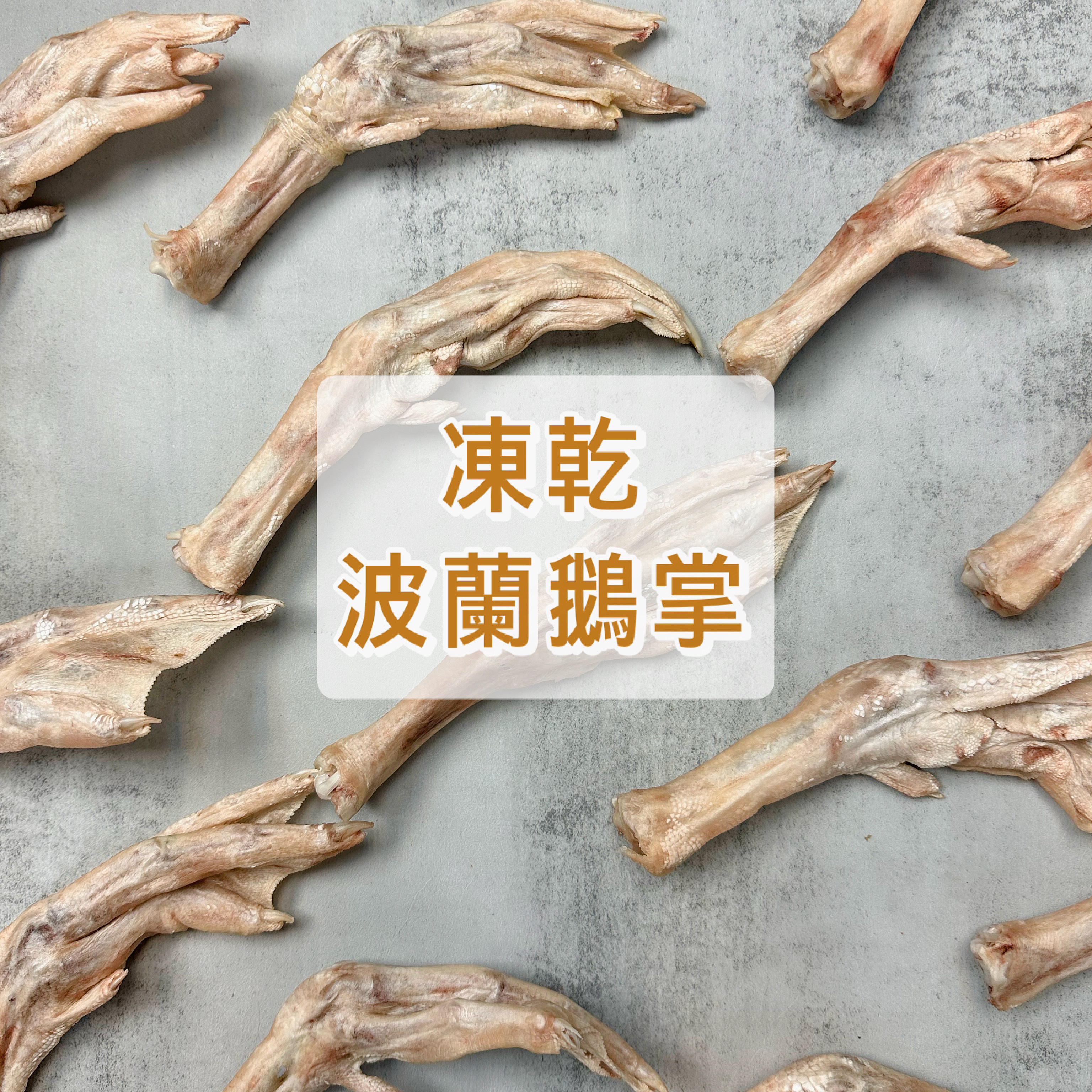 凍乾波蘭鵝掌｜體型較大適合中大型狗狗 （含骨｜含少量油分｜仍然有少量指甲（已修短）