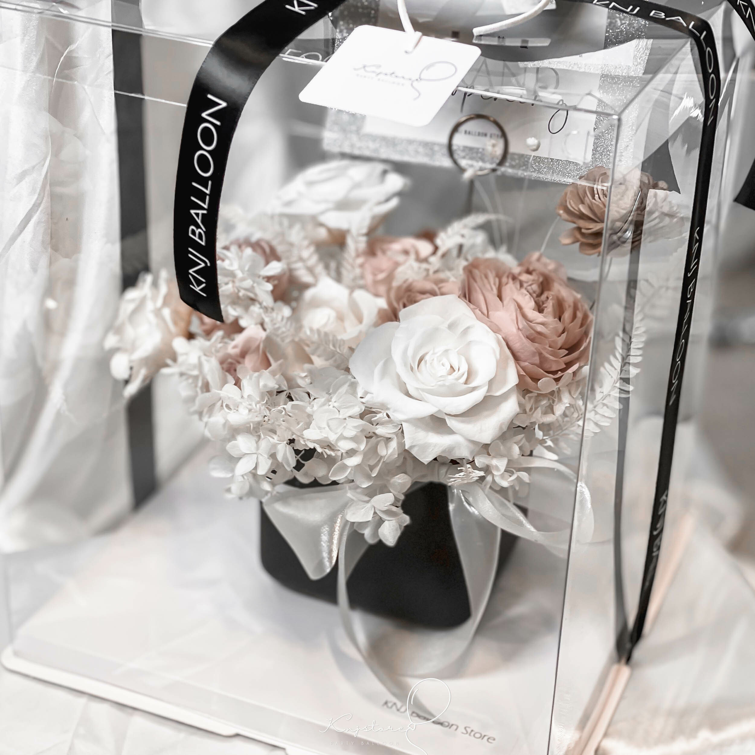 仙女米褐開幕桌花盆/M