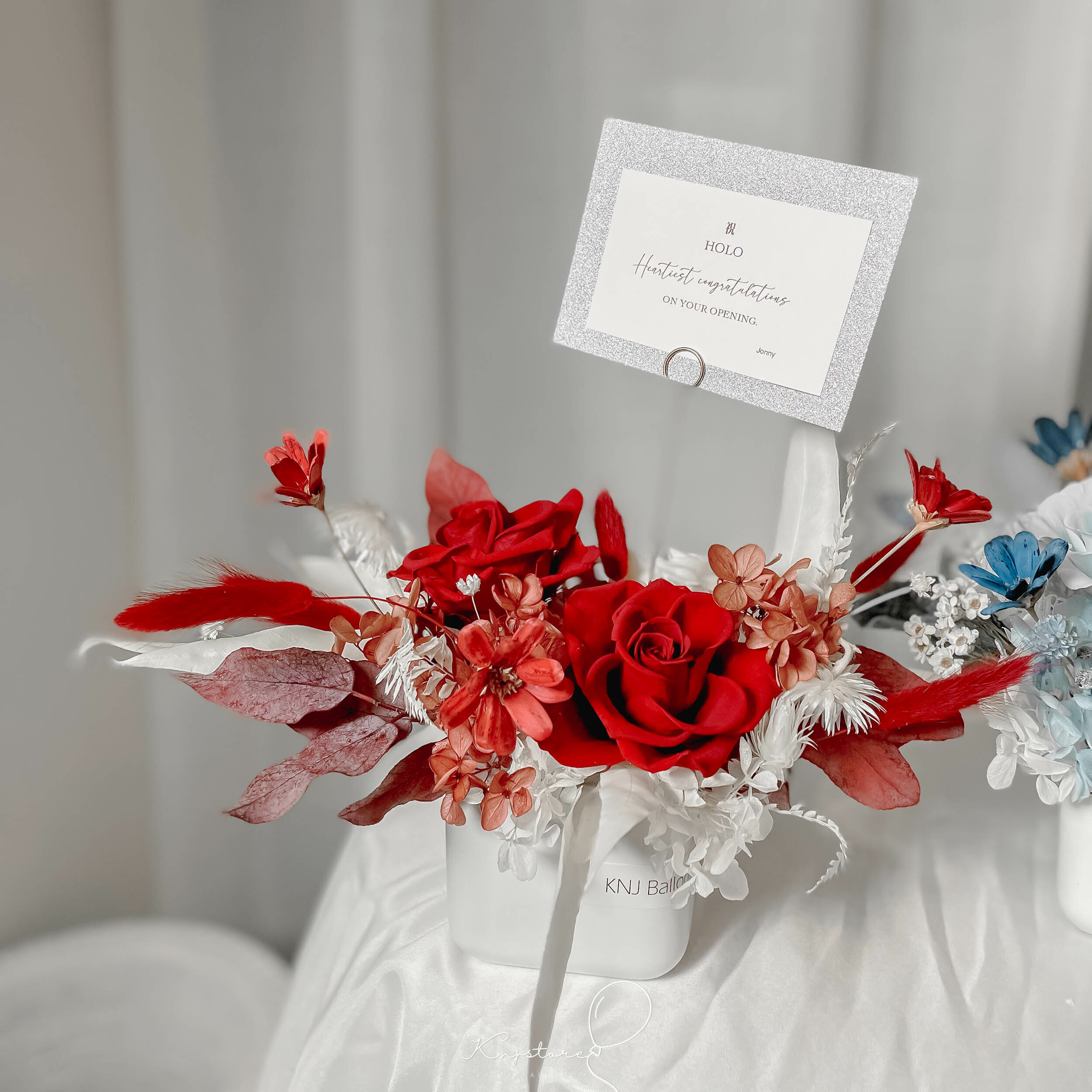 深紅玫瑰開幕桌花/S