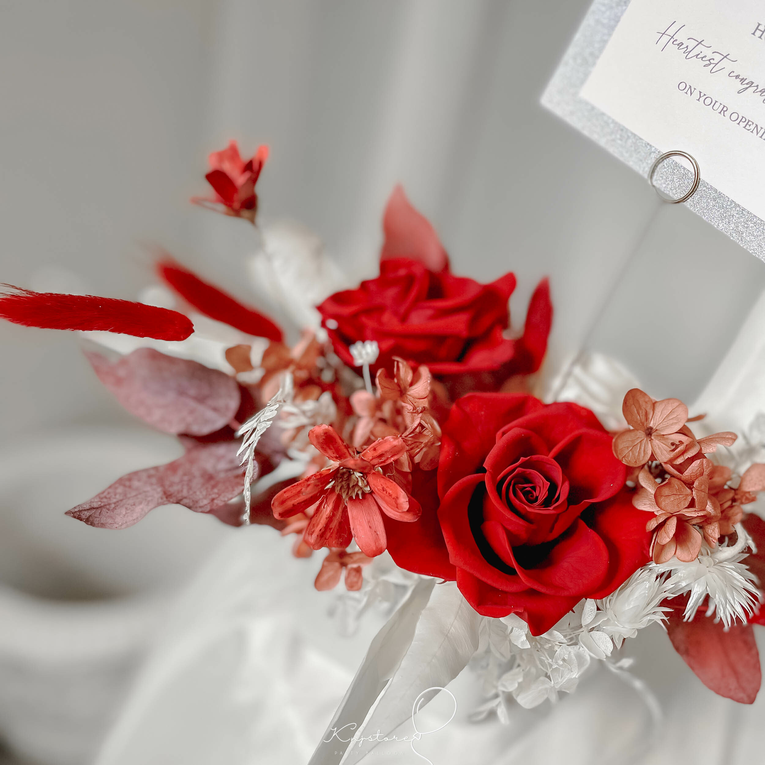 深紅玫瑰開幕桌花/S