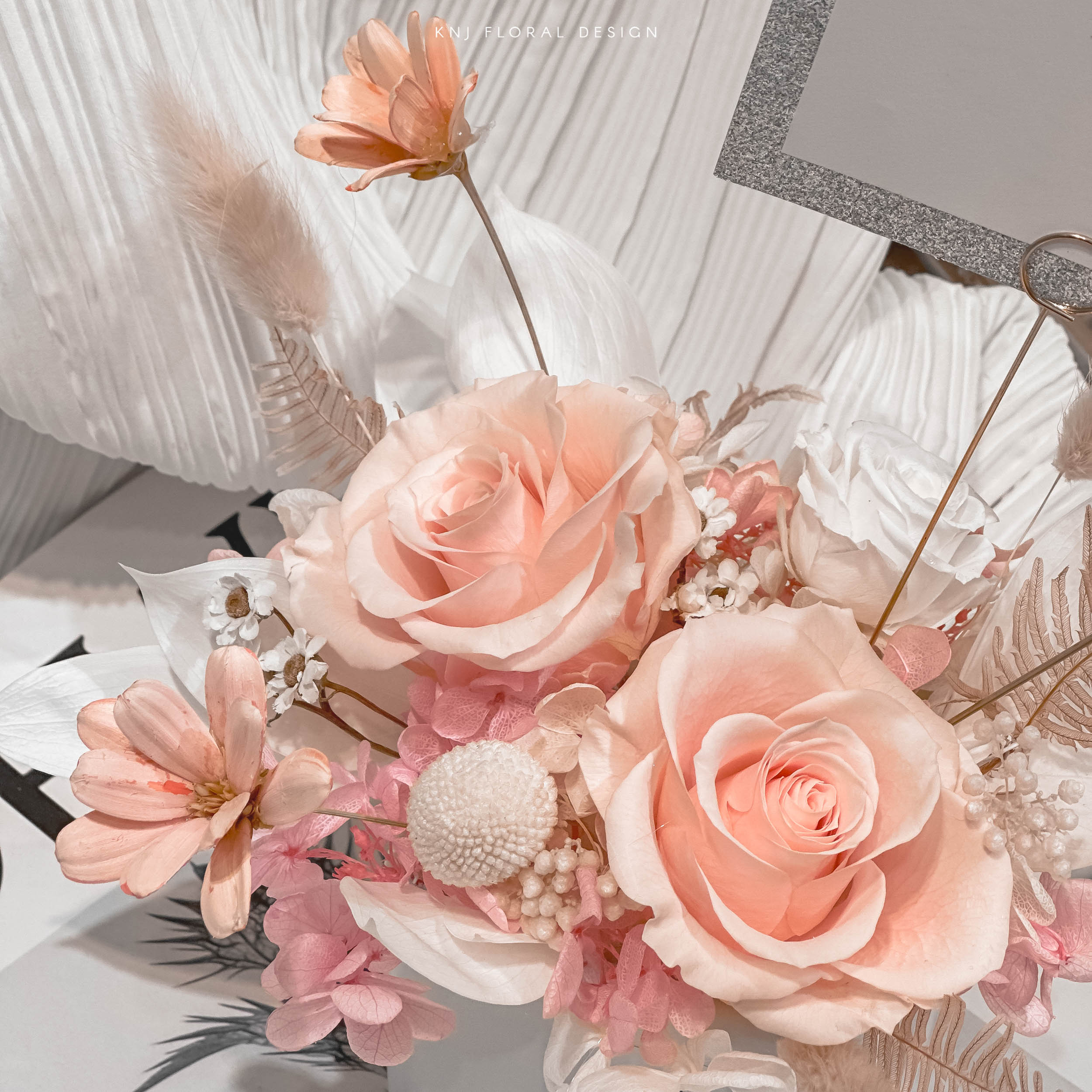 淺粉色開幕桌花/S