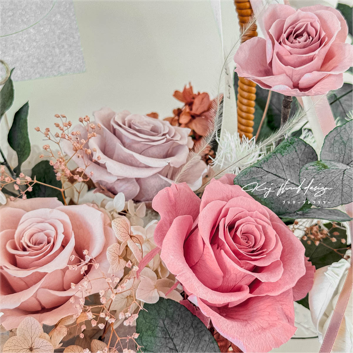 開幕永生花籃－山茶花開